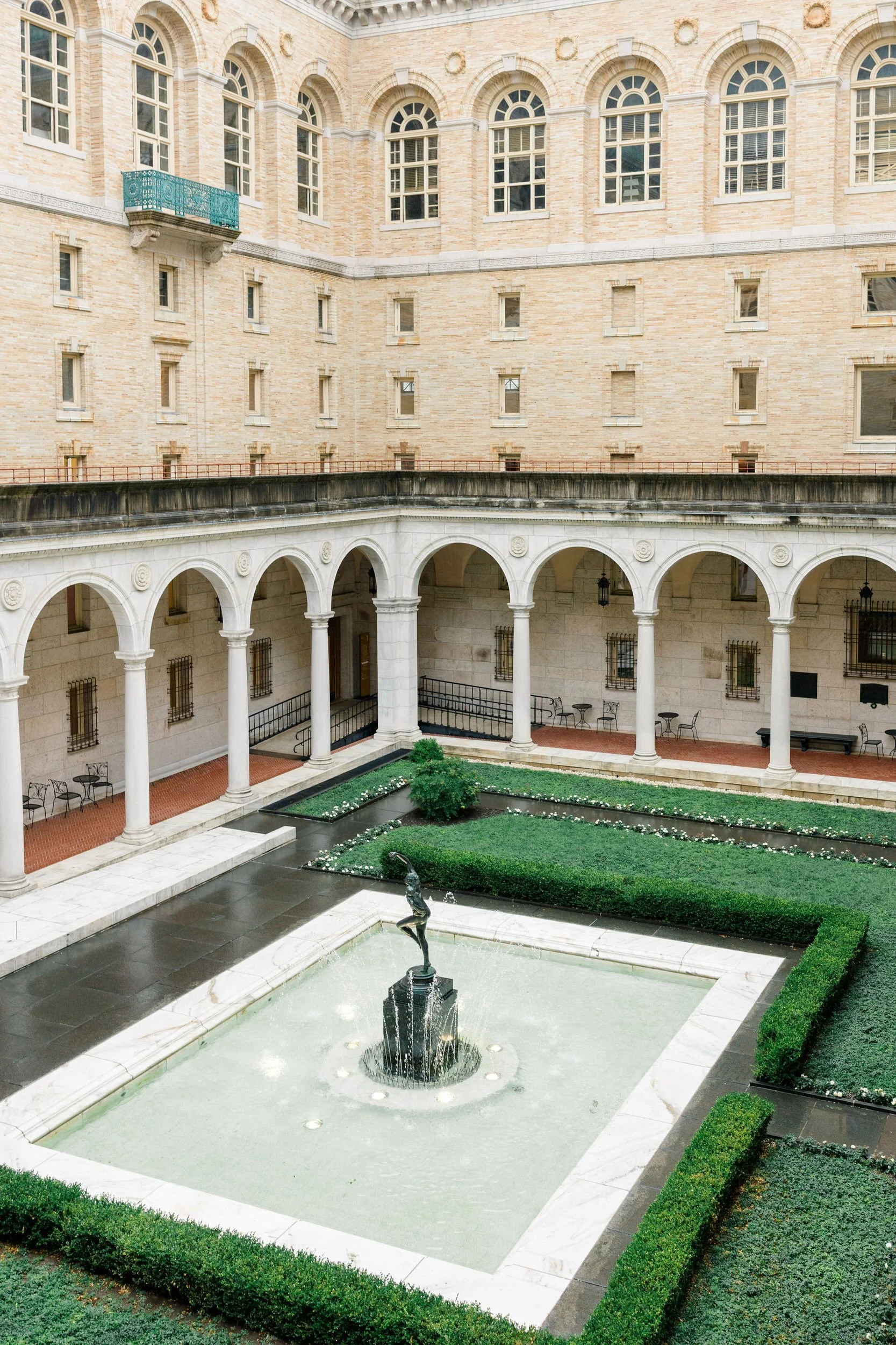 Boston Public Library wedding photography featuring the venue's historic architecture