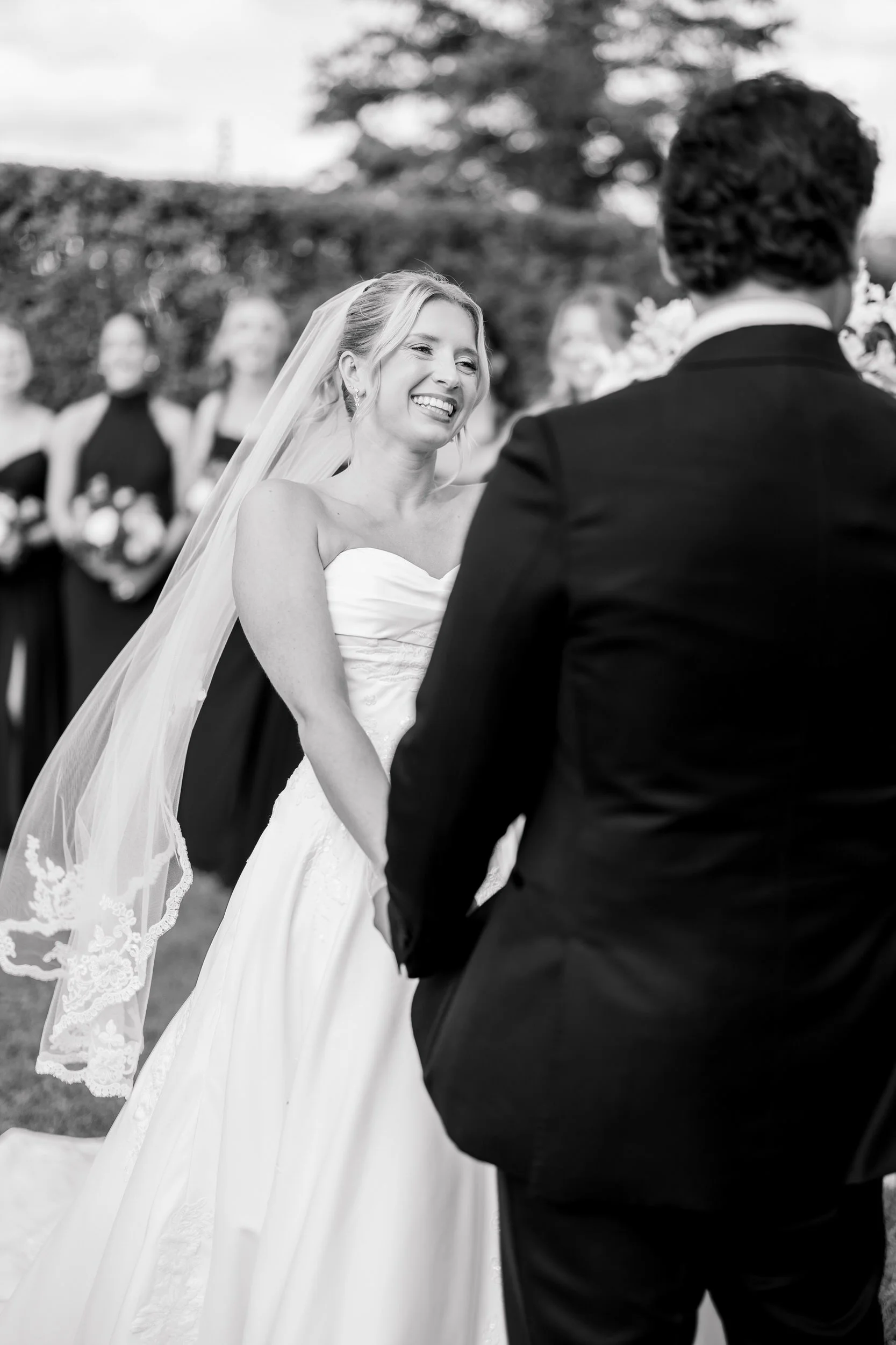 Cape Cod outdoor wedding ceremony photographed at Wychmere Beach Club.