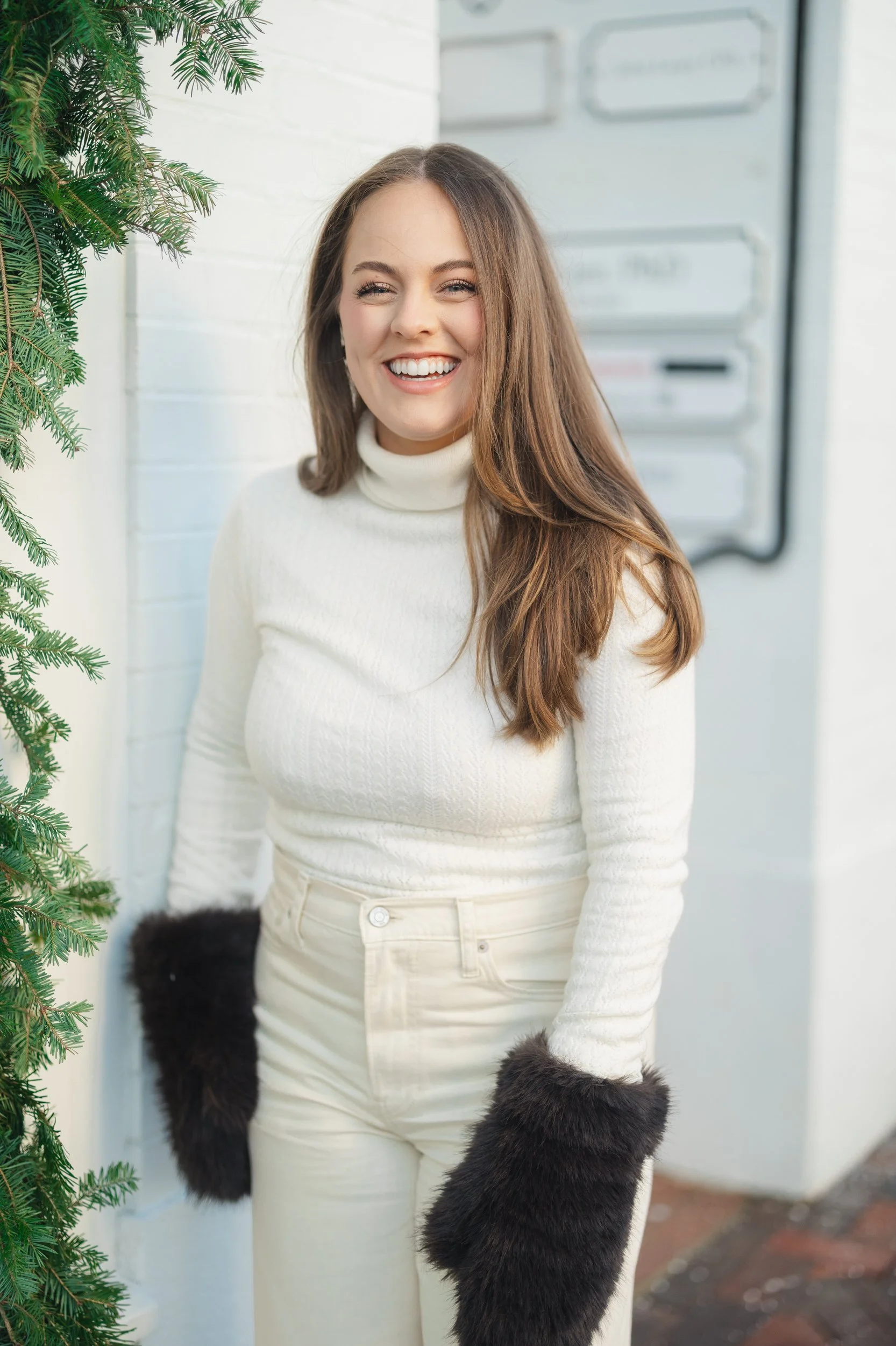 Quiet, documentary-style moments from a Newburyport engagement session in winter.