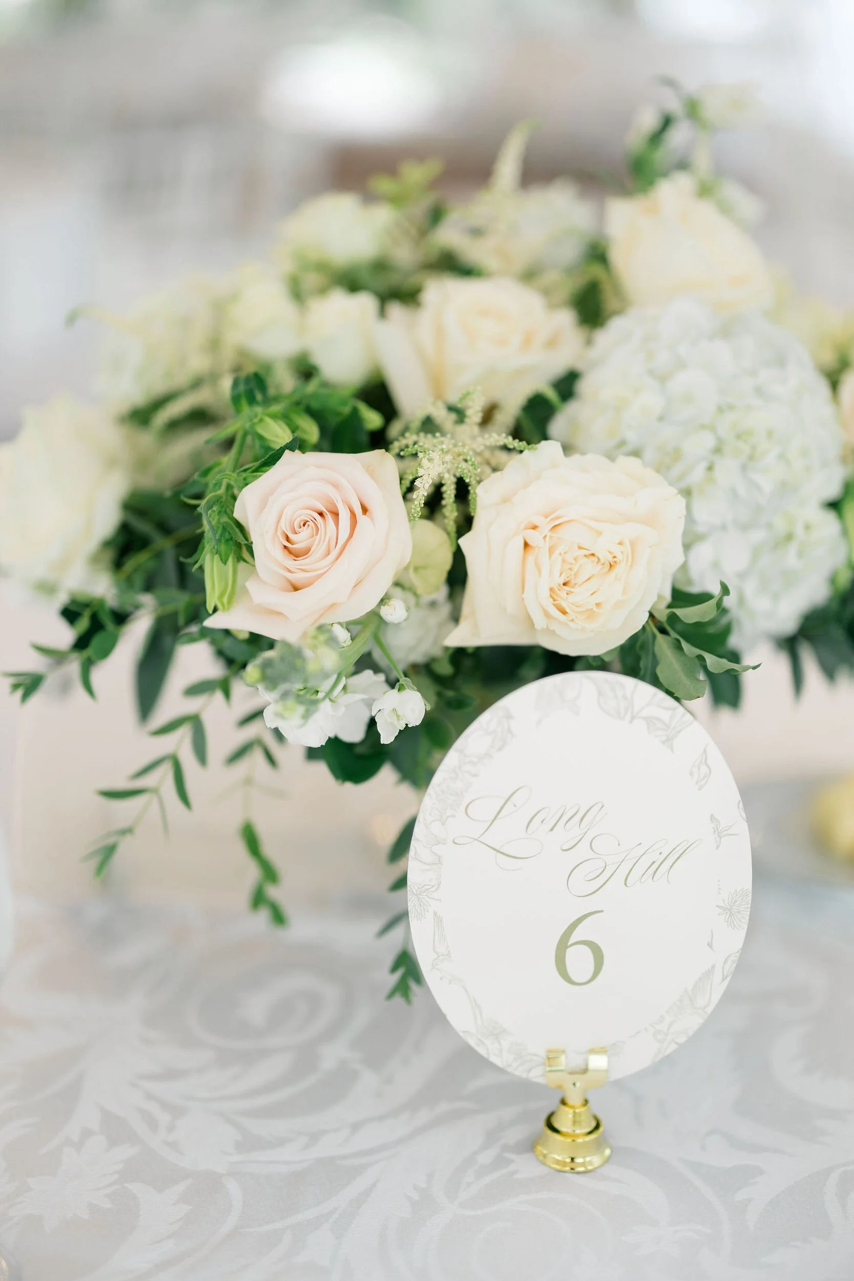 Reception decor for a garden wedding in Beverly, MA.