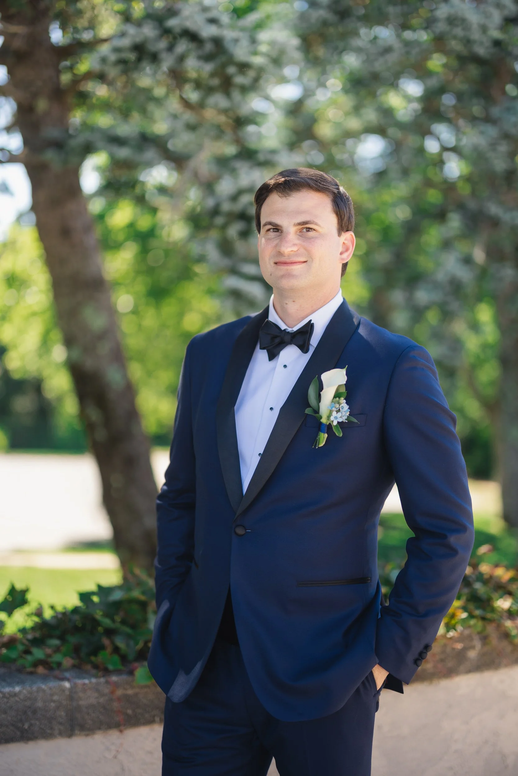 Groom portrait at Ocean Edge Resort before the ceremony