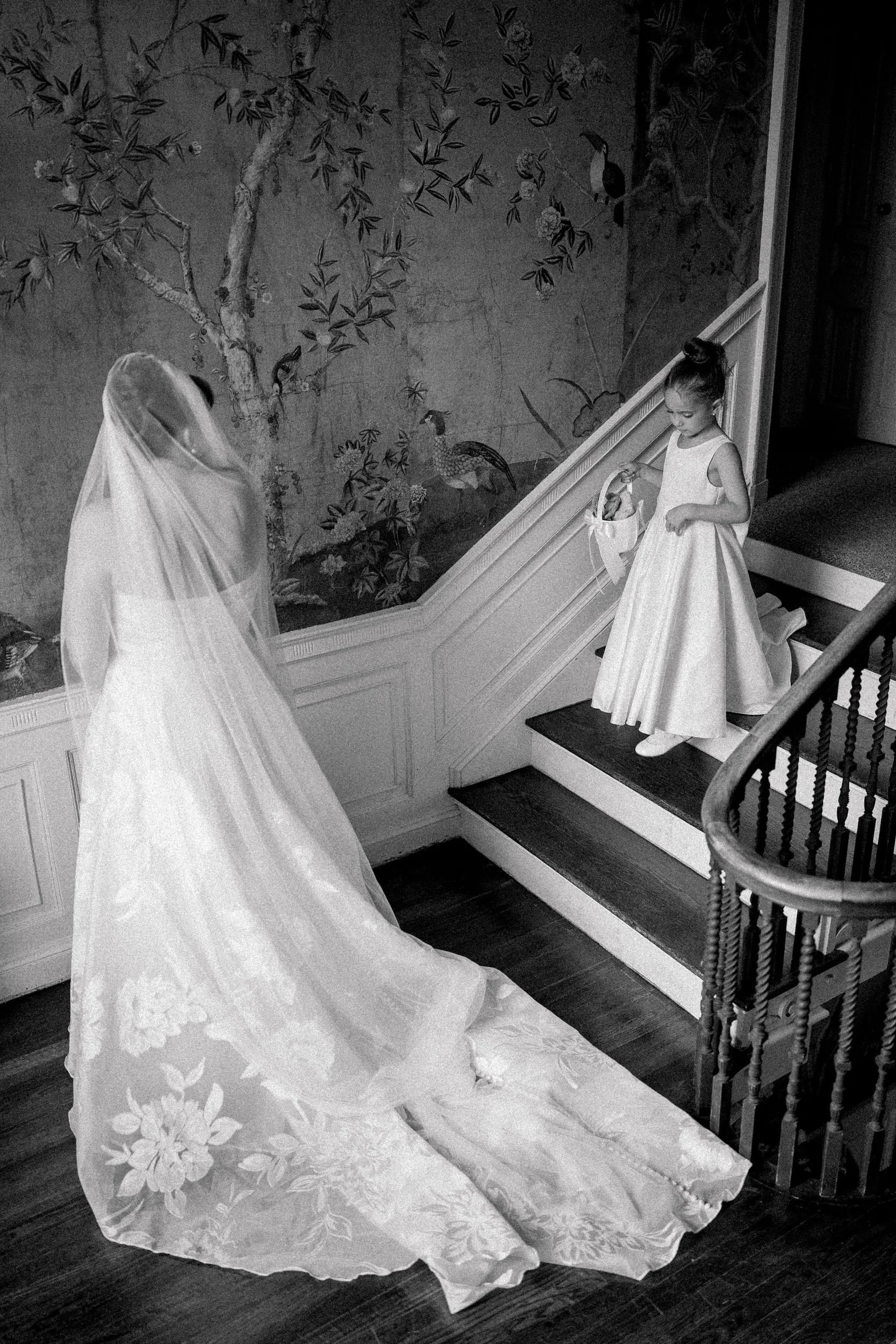 Wedding photographer capturing candid moments as the bride gets ready at Long Hill.