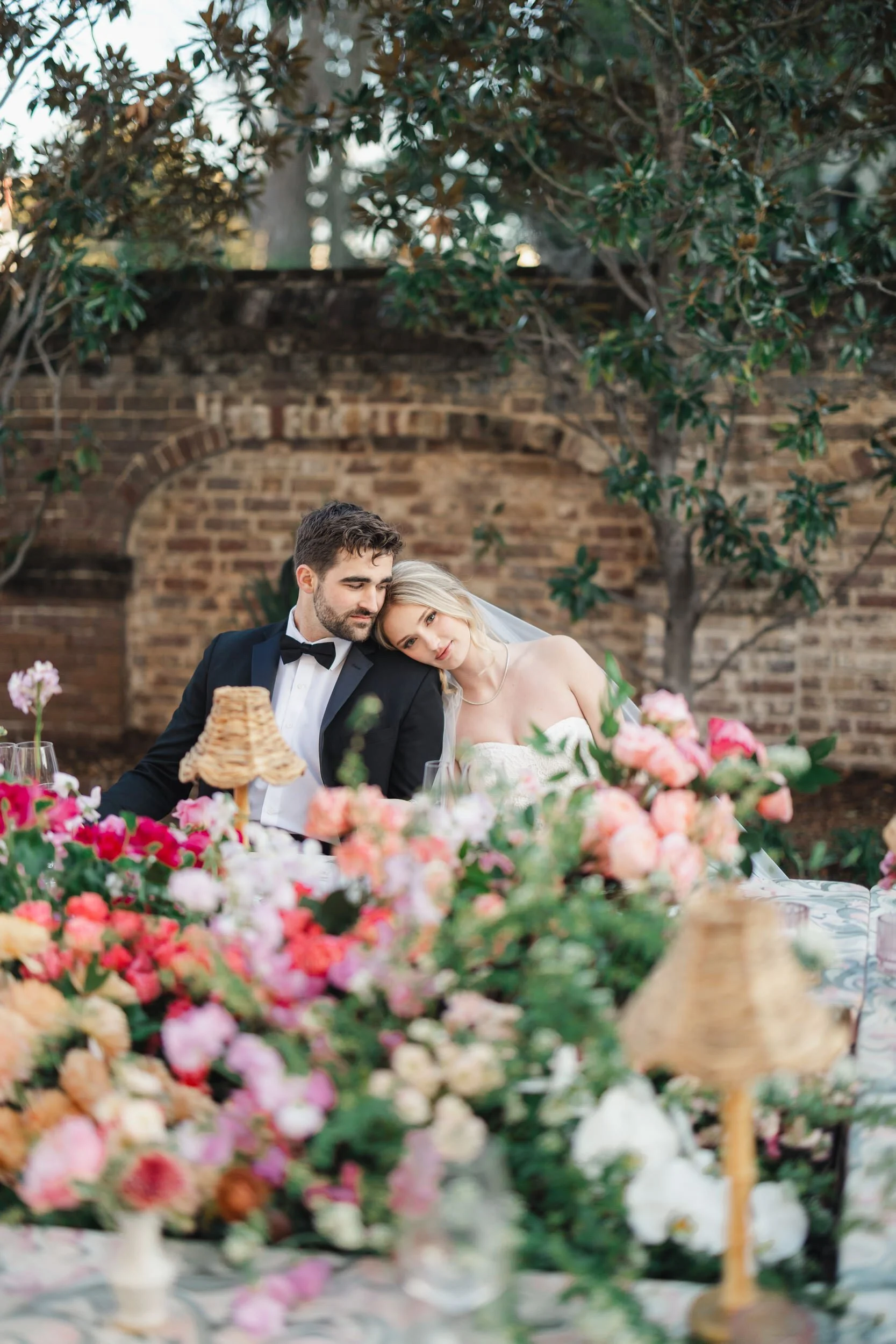 Newlyweds dancing together at their reception at The Gadsen House.