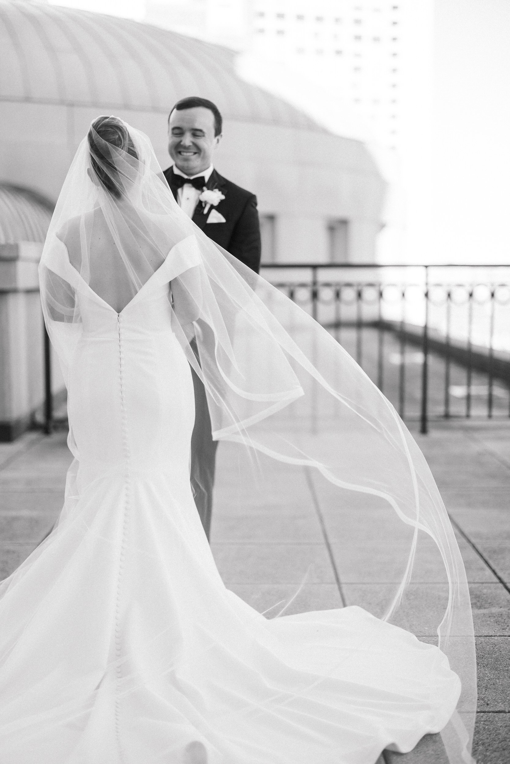 Intimate first look moments at the Boston Harbor Hotel in Boston