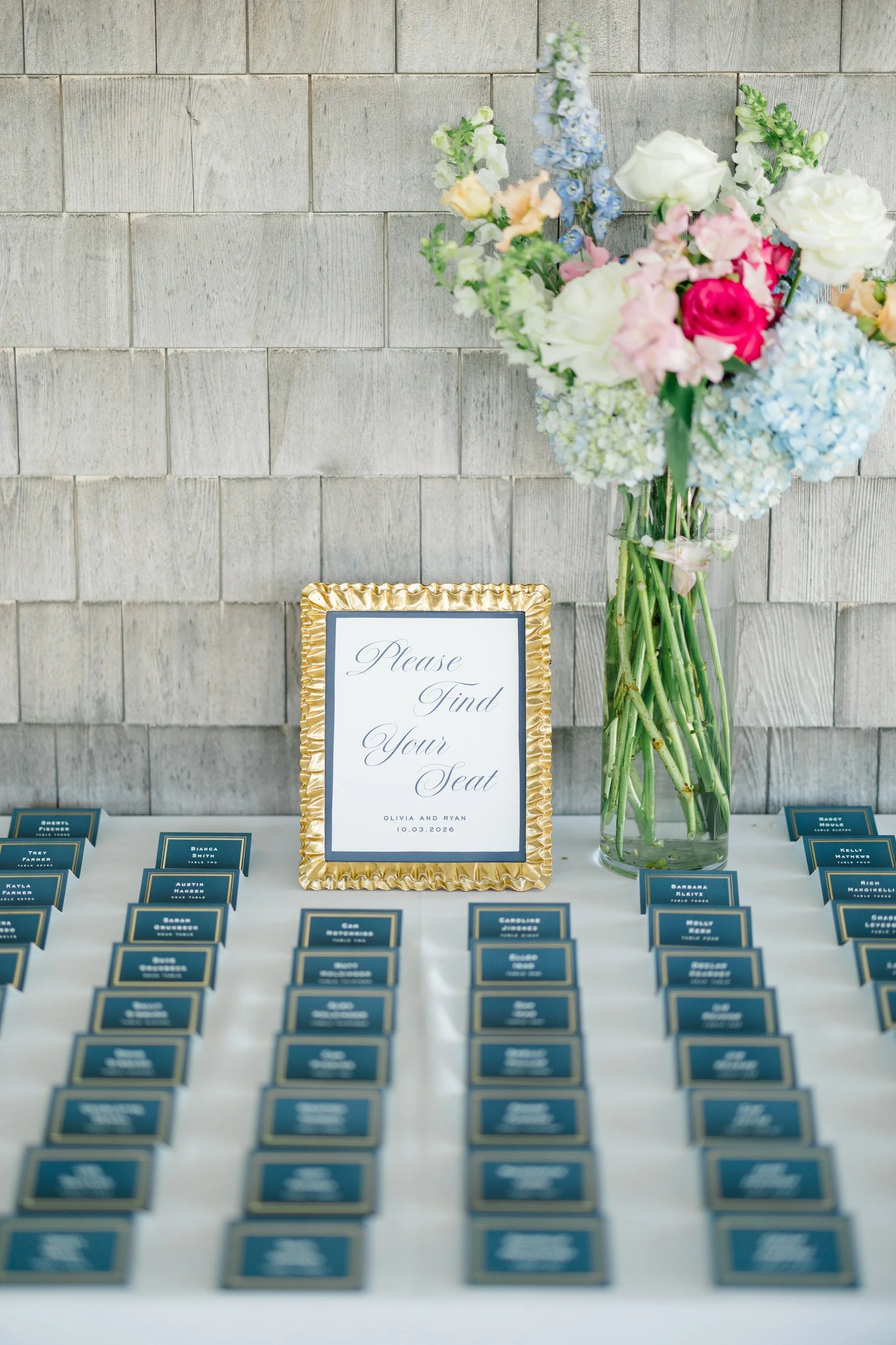 Wedding cocktail hour at Wychmere Beach Club on Cape Cod.