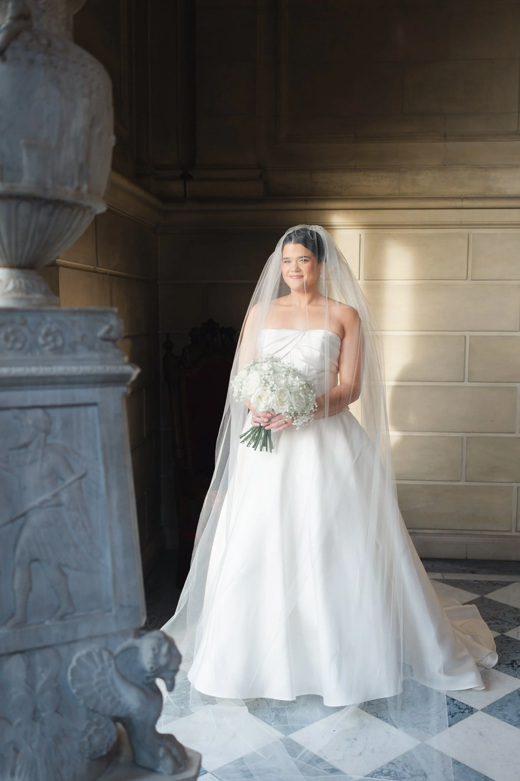 Individual bridal portrait at Aldrich Mansion venue