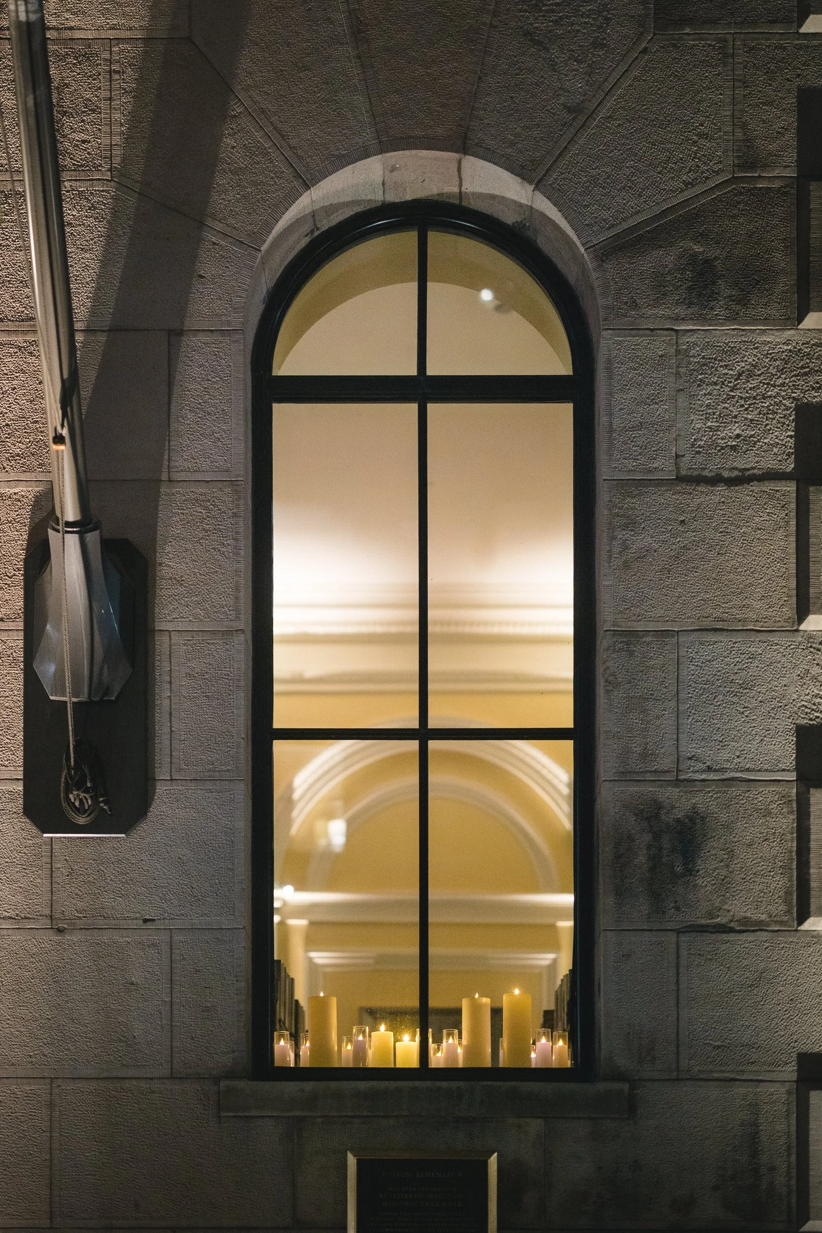 Exterior view of the Boston Athenaeum wedding venue on Beacon Hill