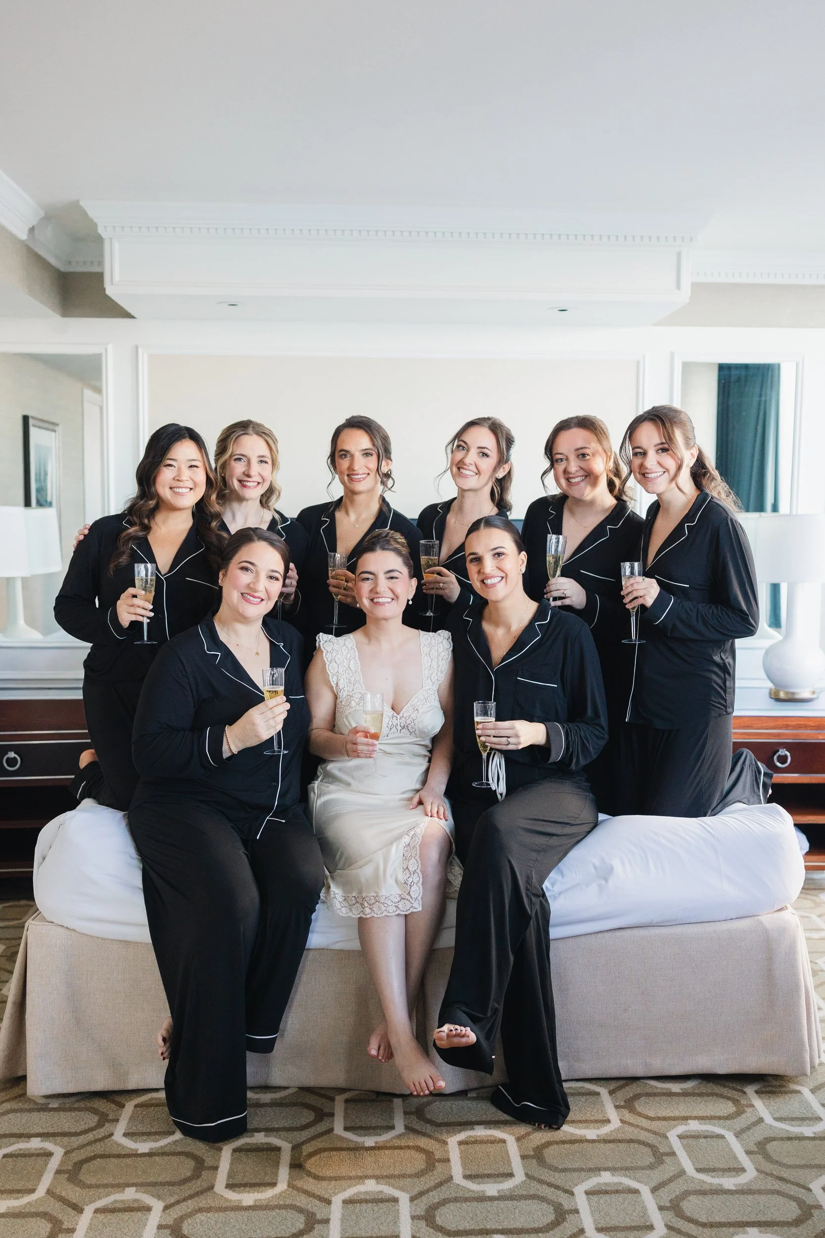 Candid bridal moments before the ceremony at a Boston Harbor Hotel wedding