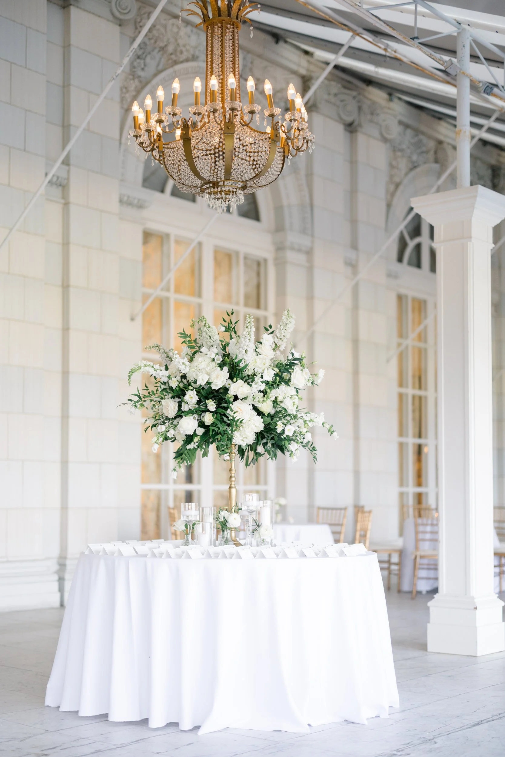 Cocktail hour on the lawn at Rosecliff Mansion in Newport
