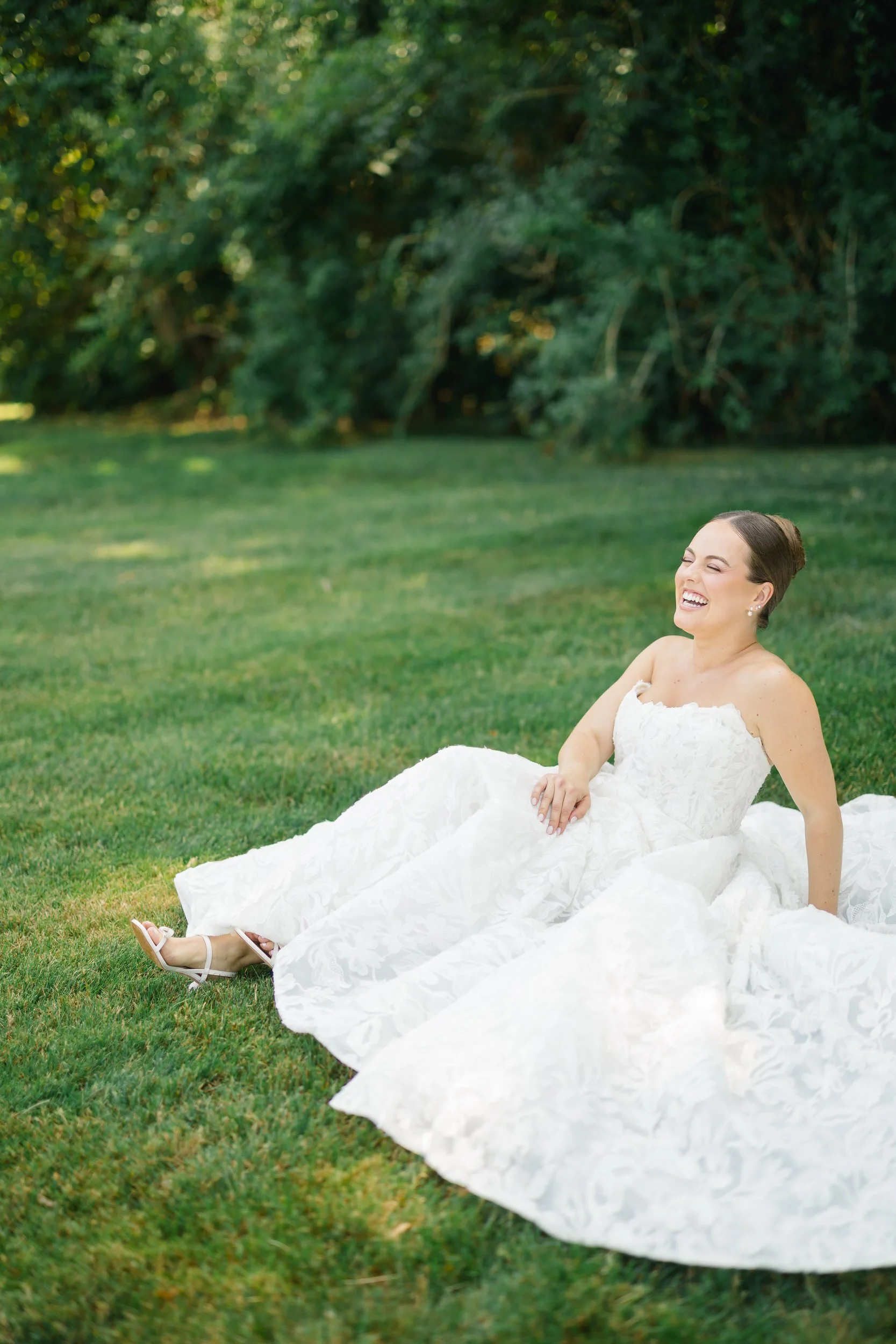 Timeless bridal portrait during a Cape Cod coastal wedding.