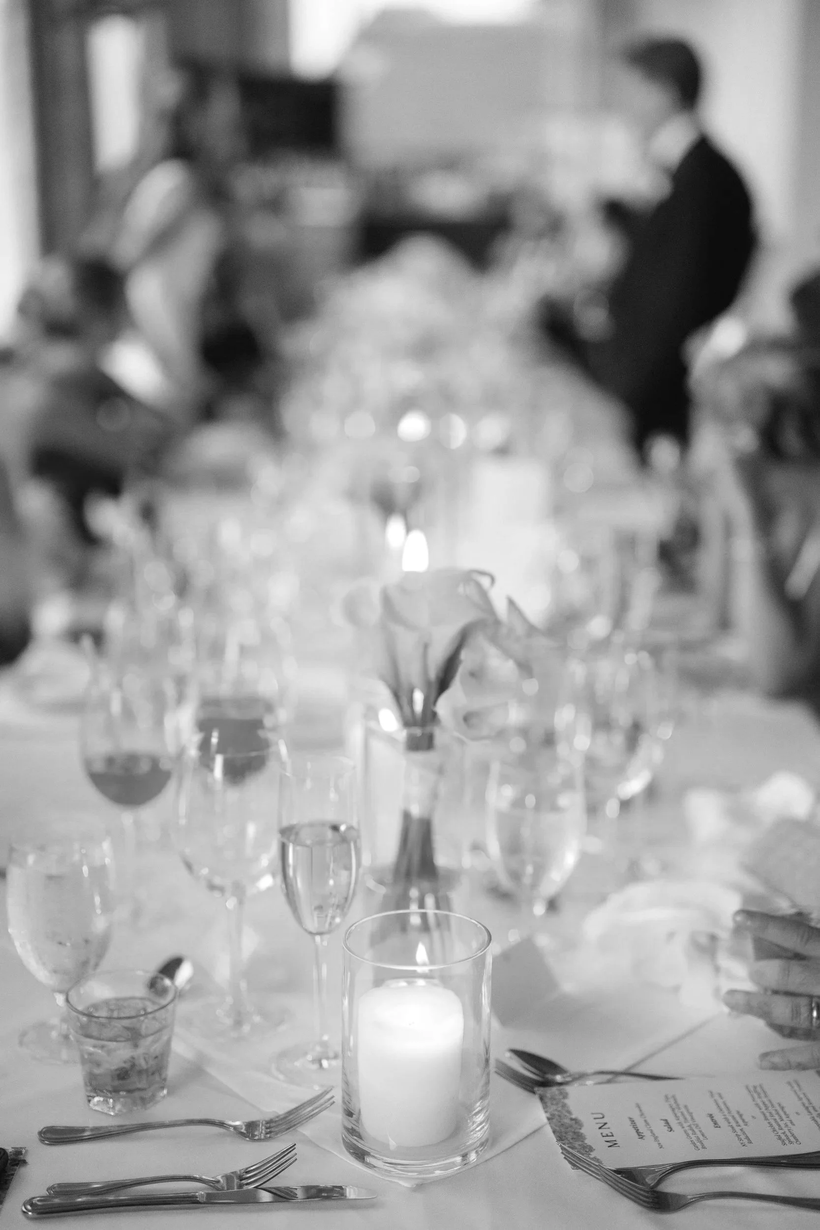 Reception festivities at a Cape Cod wedding venue