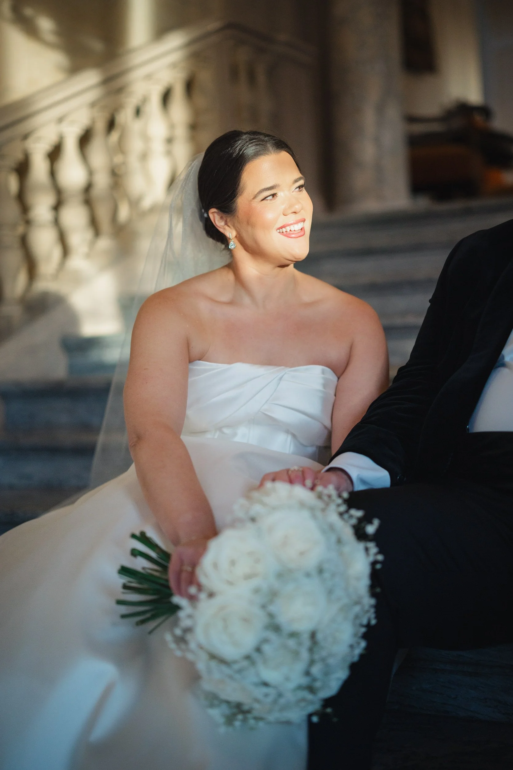Documentary wedding portraits at Aldrich Mansion