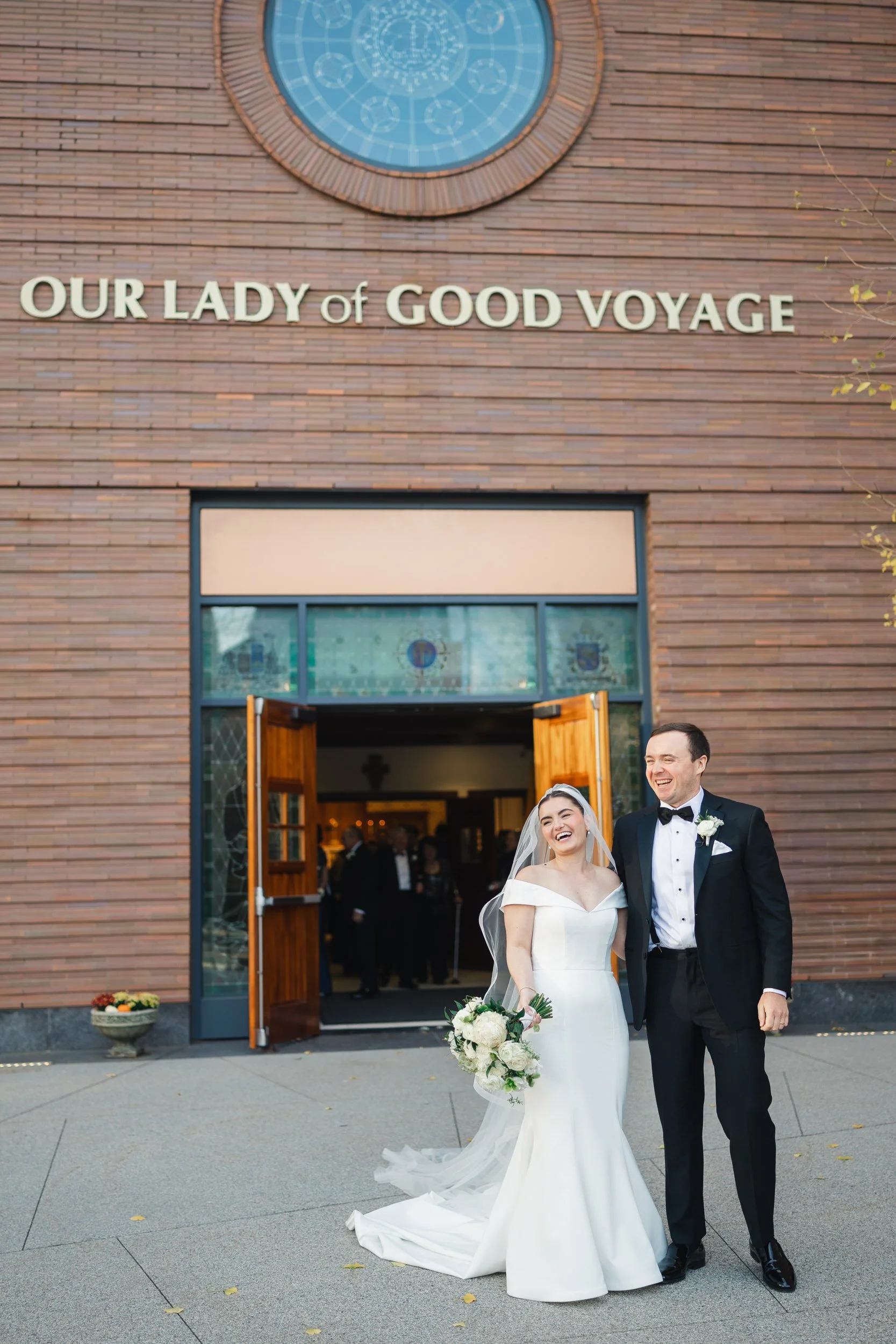 Timeless Catholic ceremony in Boston at Our Lady of the Good Voyage