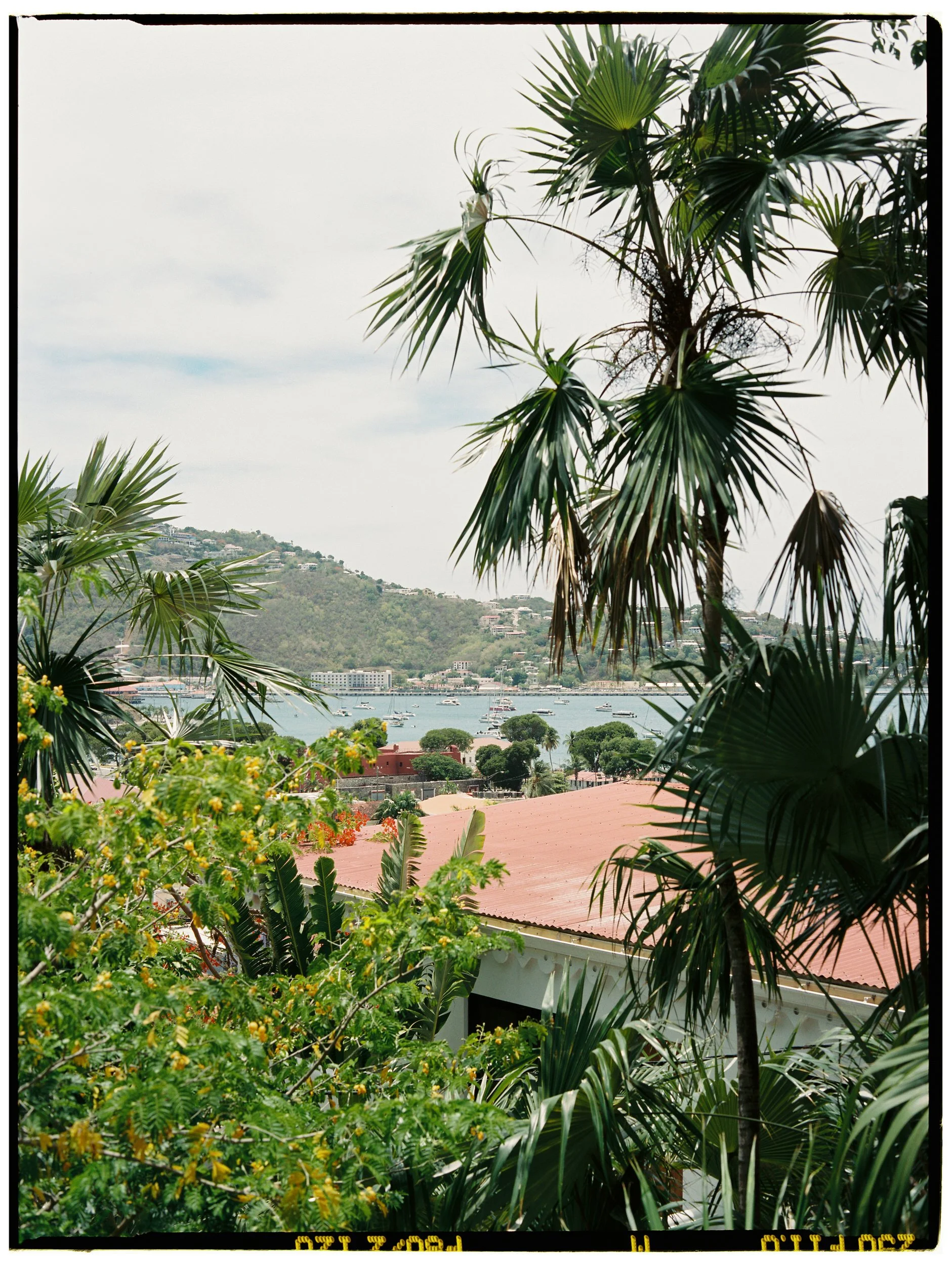 Caribbean ocean views captured on film during a destination wedding in St. Thomas.