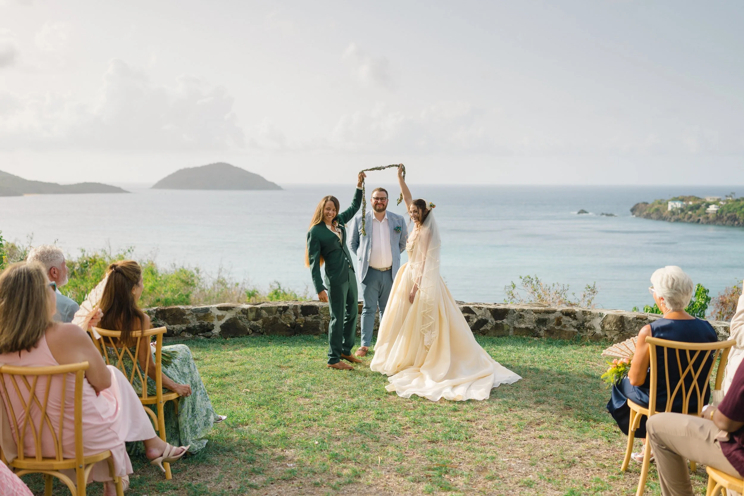 Wedding vows exchanged at a Caribbean wedding venue in St. Thomas.