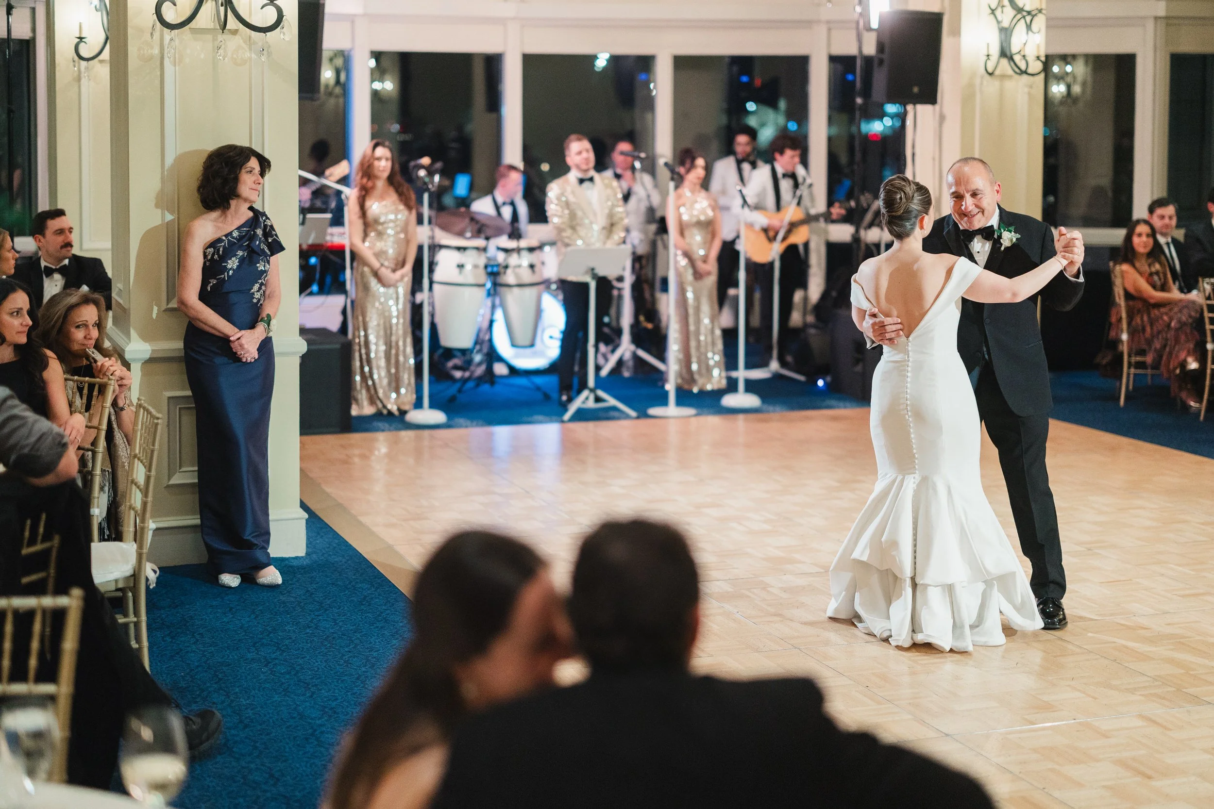 Parent dances during a Boston Harbor Hotel wedding
