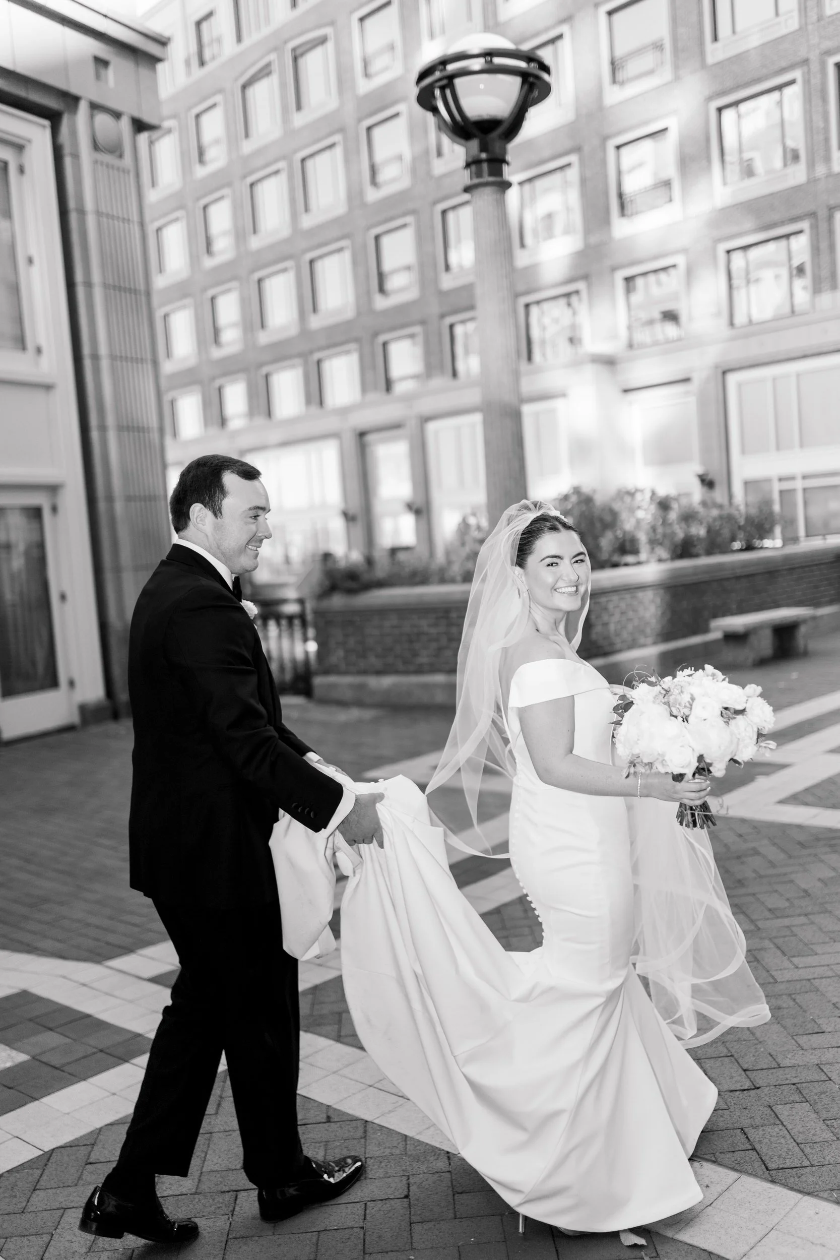 Documentary couple portraits captured at the Boston Harbor Hotel