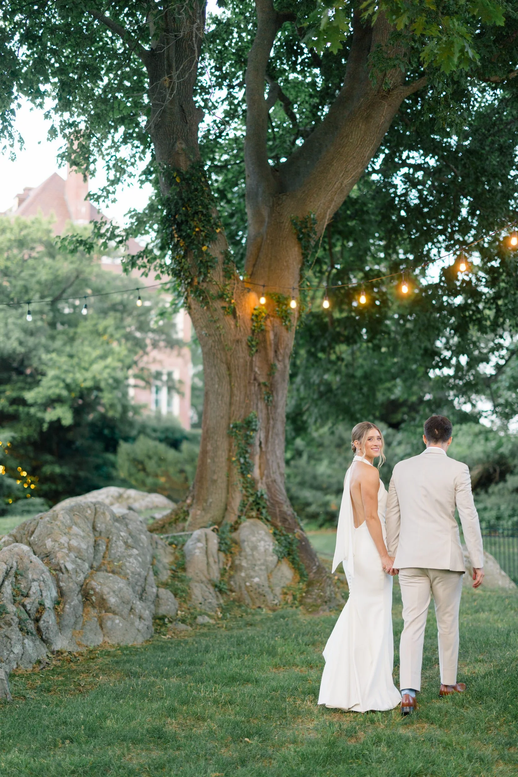 Sunset wedding portraits with ocean views in Beverly, Massachusetts.