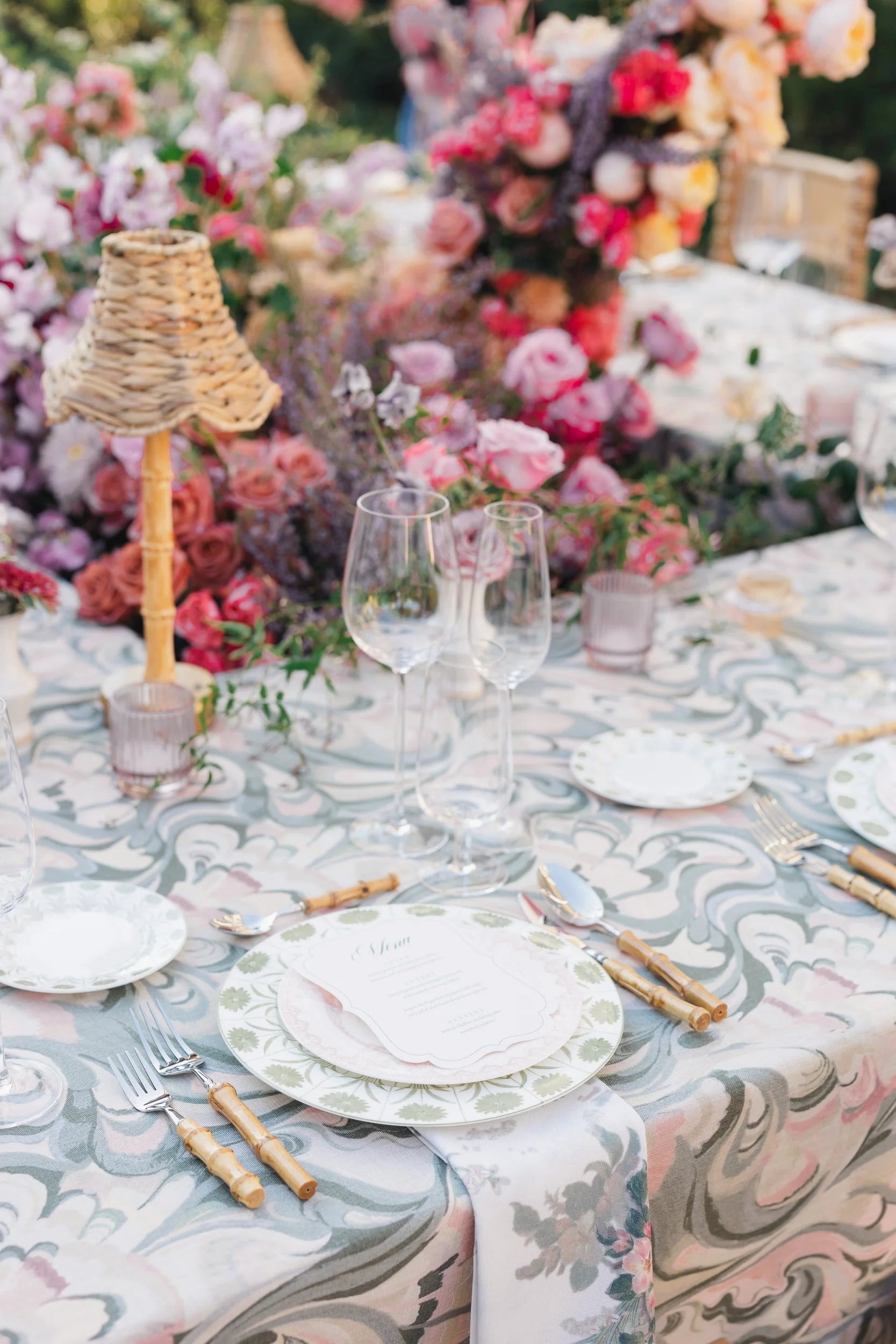 Elegant indoor reception space prepared for a spring wedding in Charleston, SC.