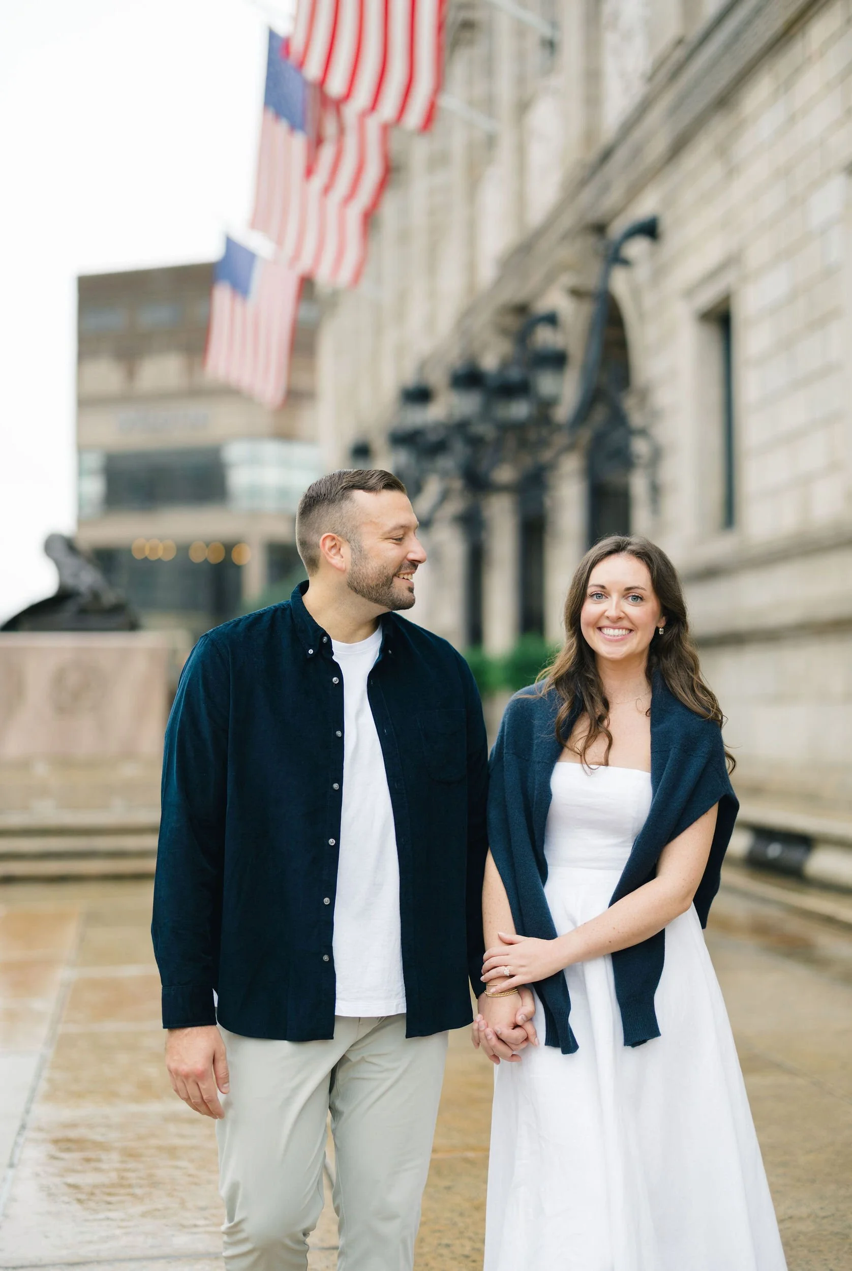 Boston Public Library wedding venue portraits featuring grand historic architecture