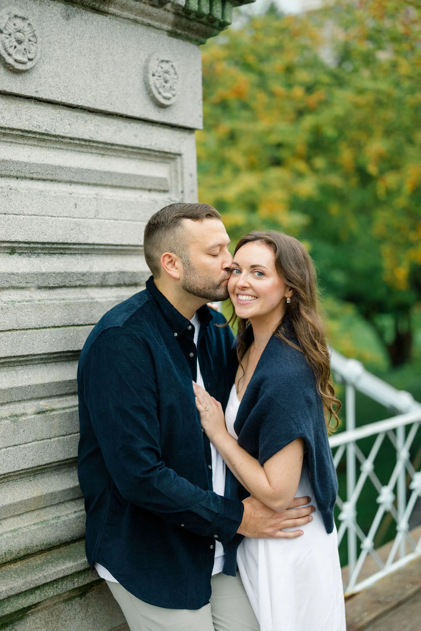 Boston Public Garden engagement photography in downtown Boston