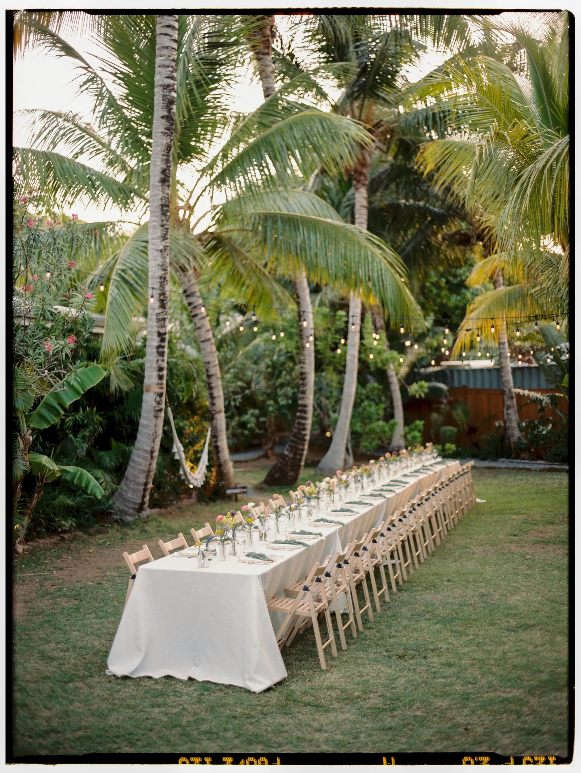 Wedding reception details at The Hideaway at Hull Bay in St. Thomas