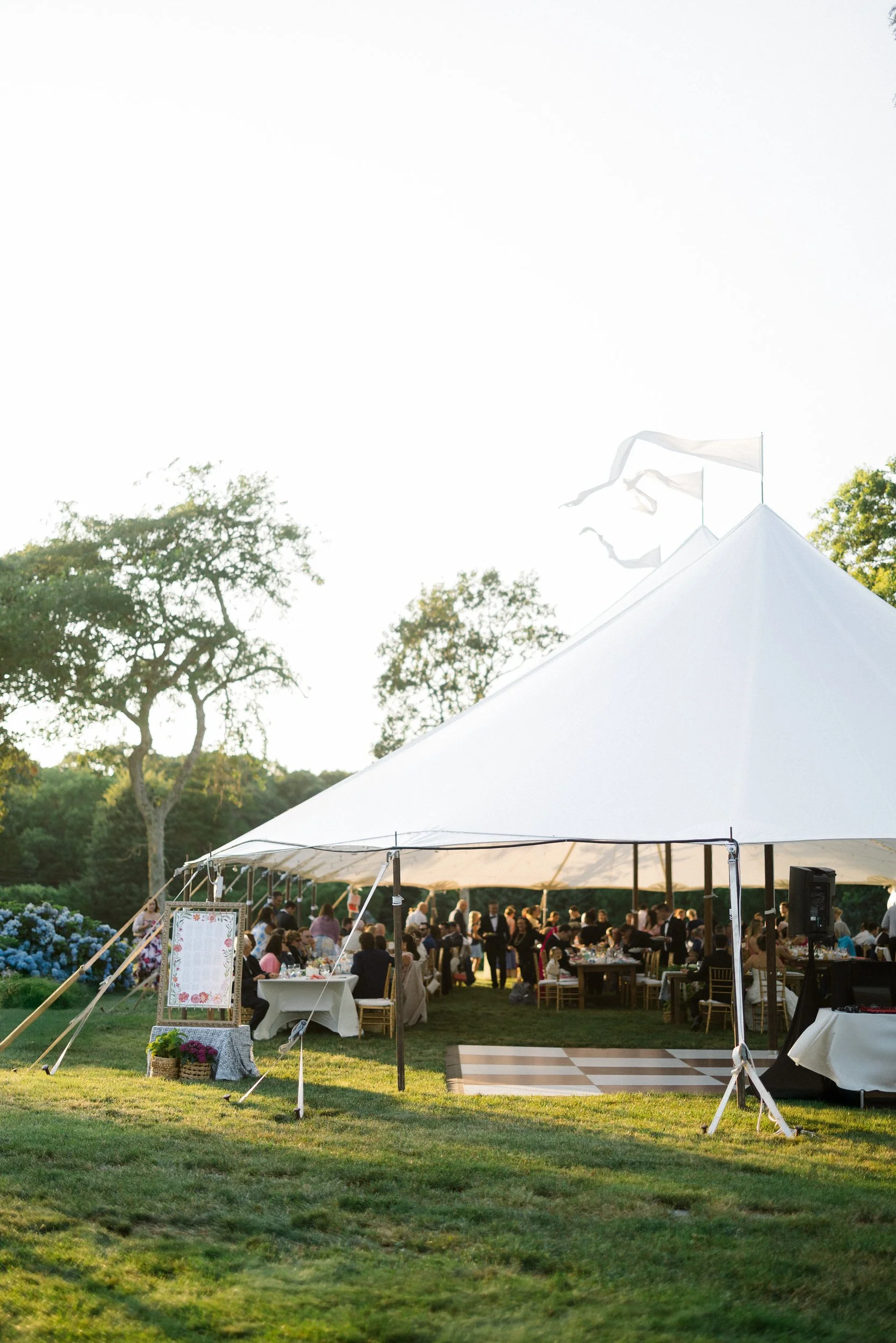 Evening reception at a Cape Cod private estate wedding.