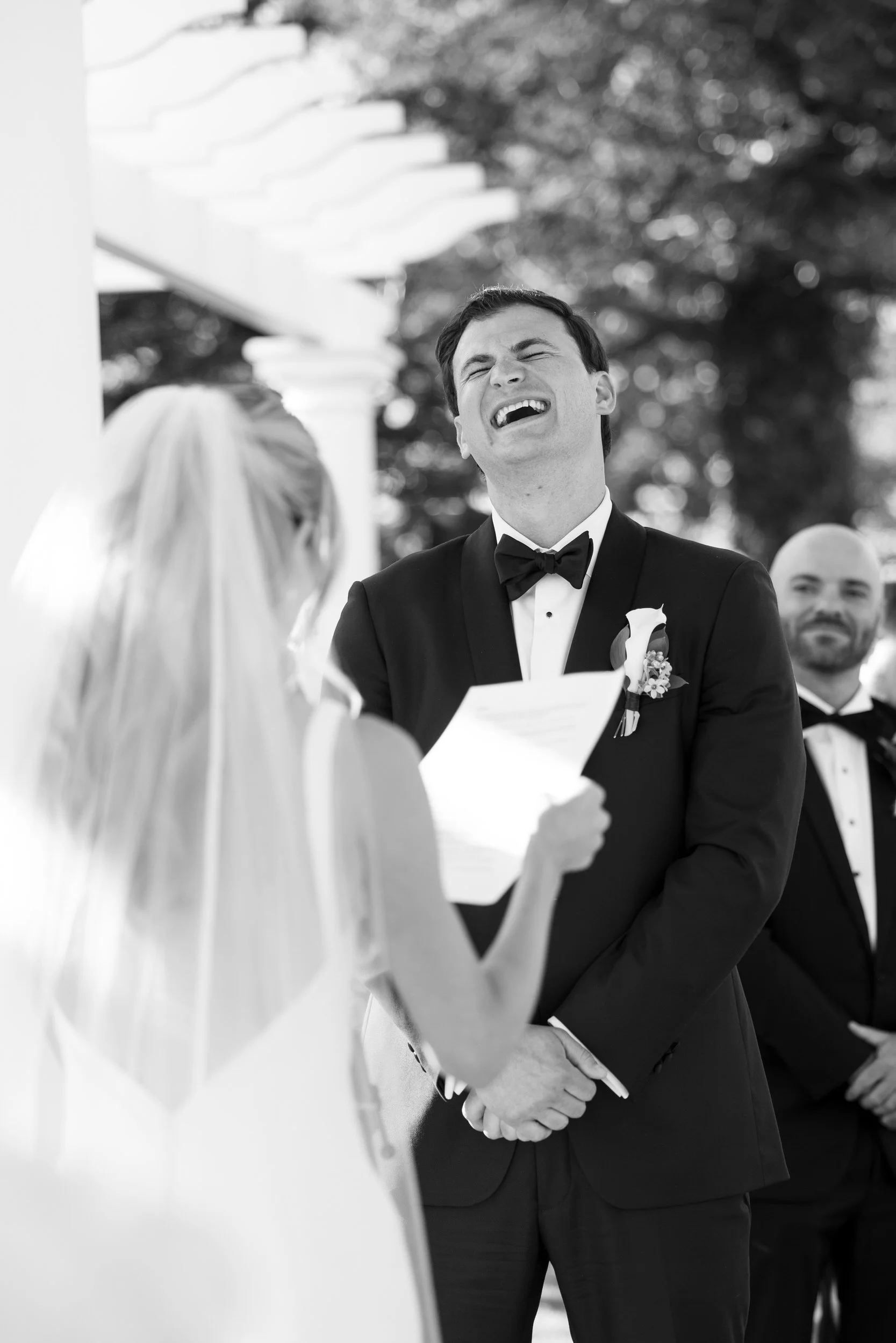 Couple exchanging vows during their wedding ceremony