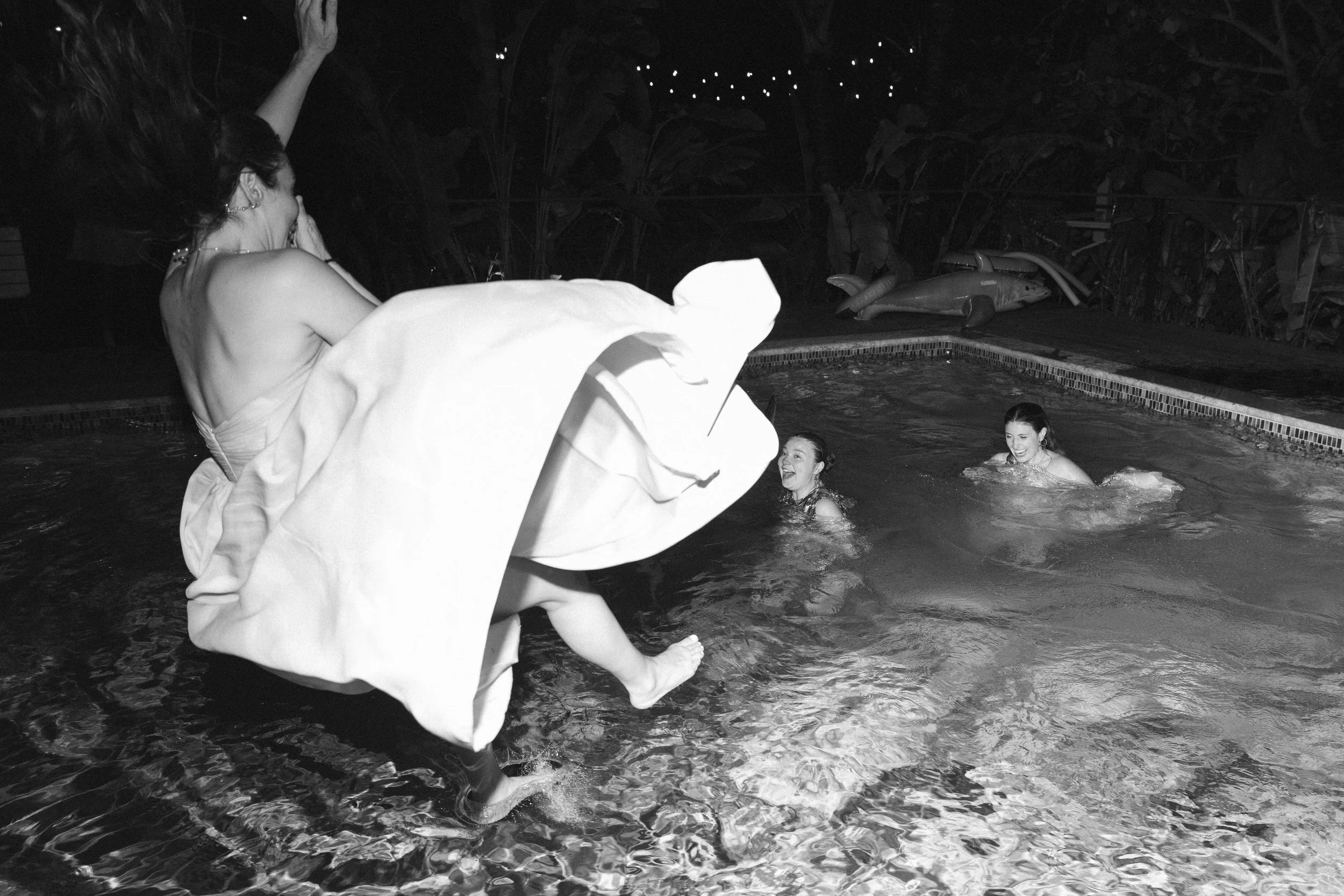 Poolside wedding after-party at The Hideaway at Hull Bay in St. Thomas.
