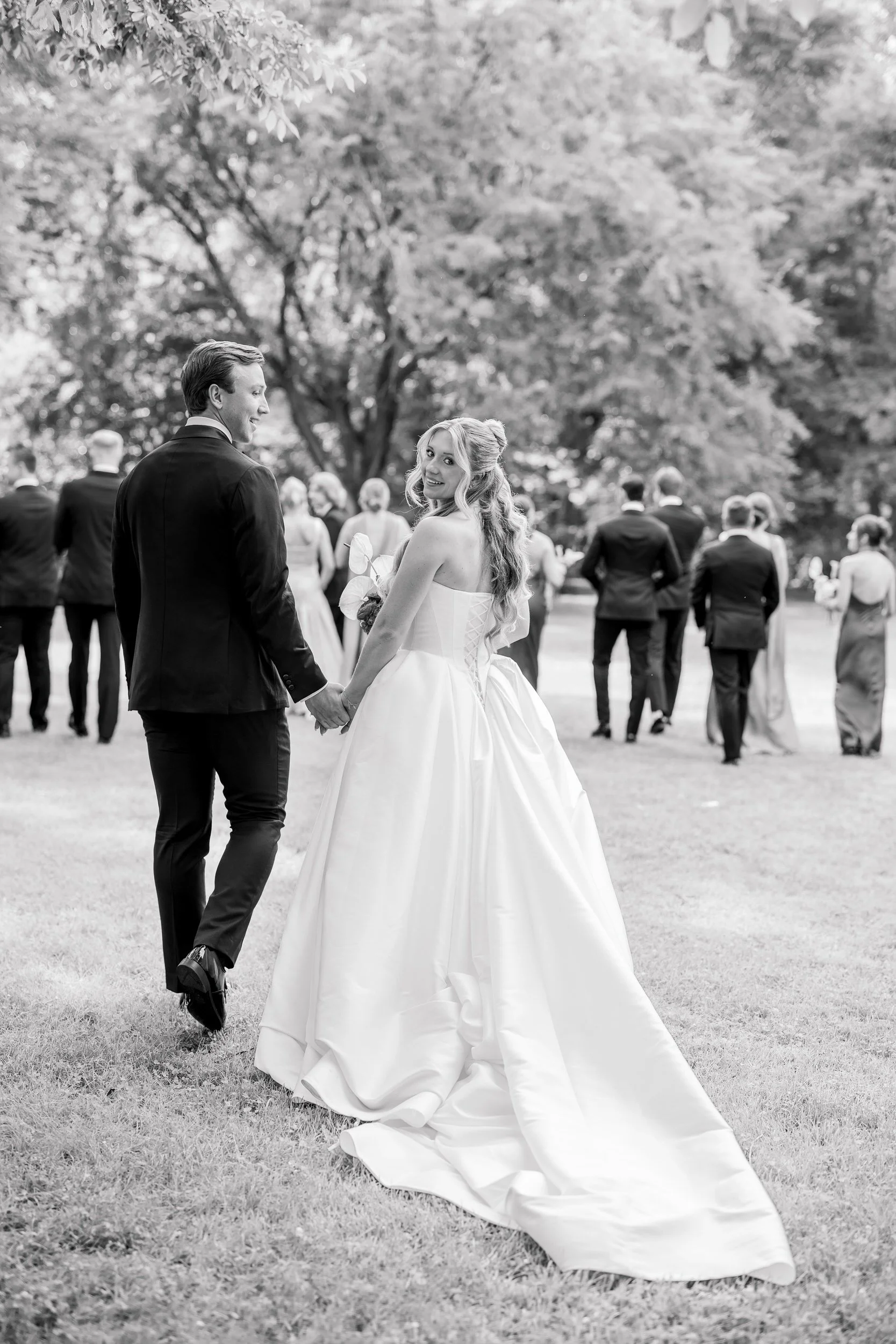 Boston wedding photographer capturing wedding party portraits