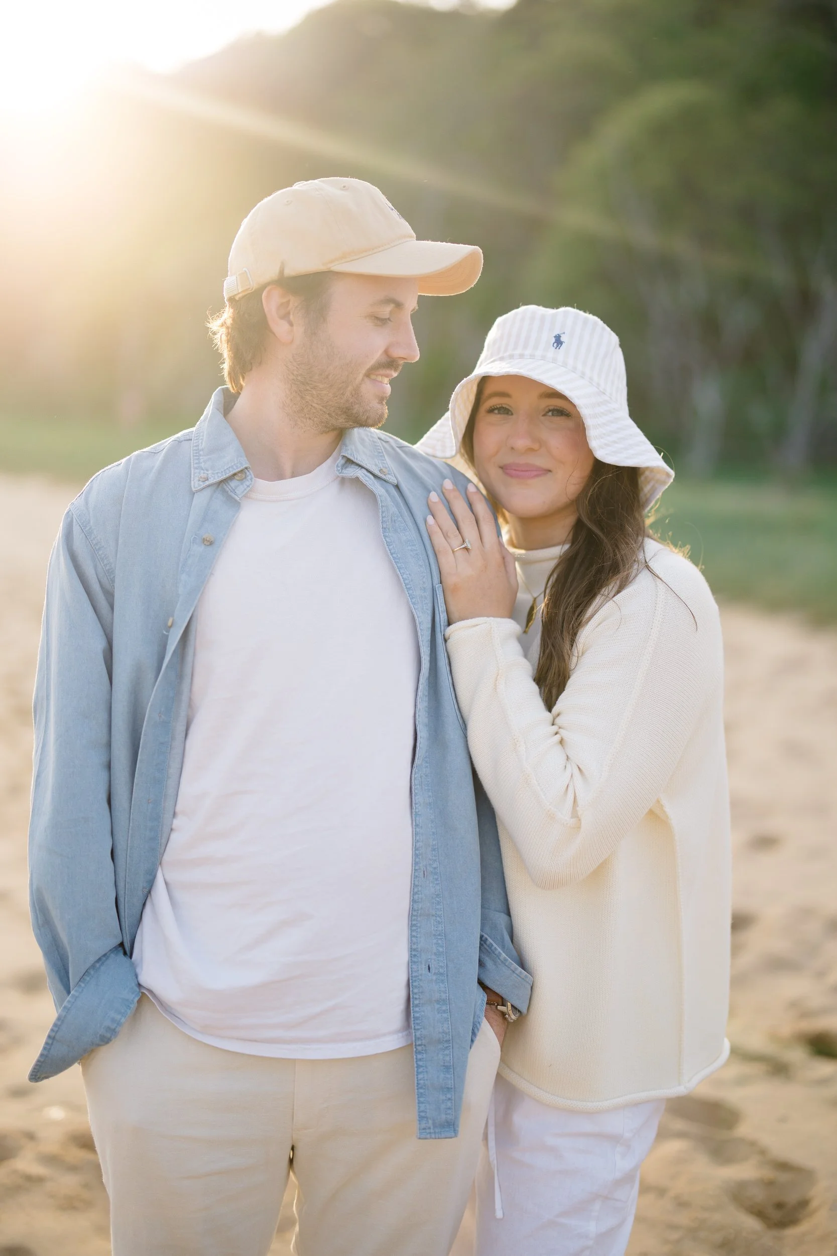 Cape Cod engagement session in Chatham featuring airy dune grass portraits.