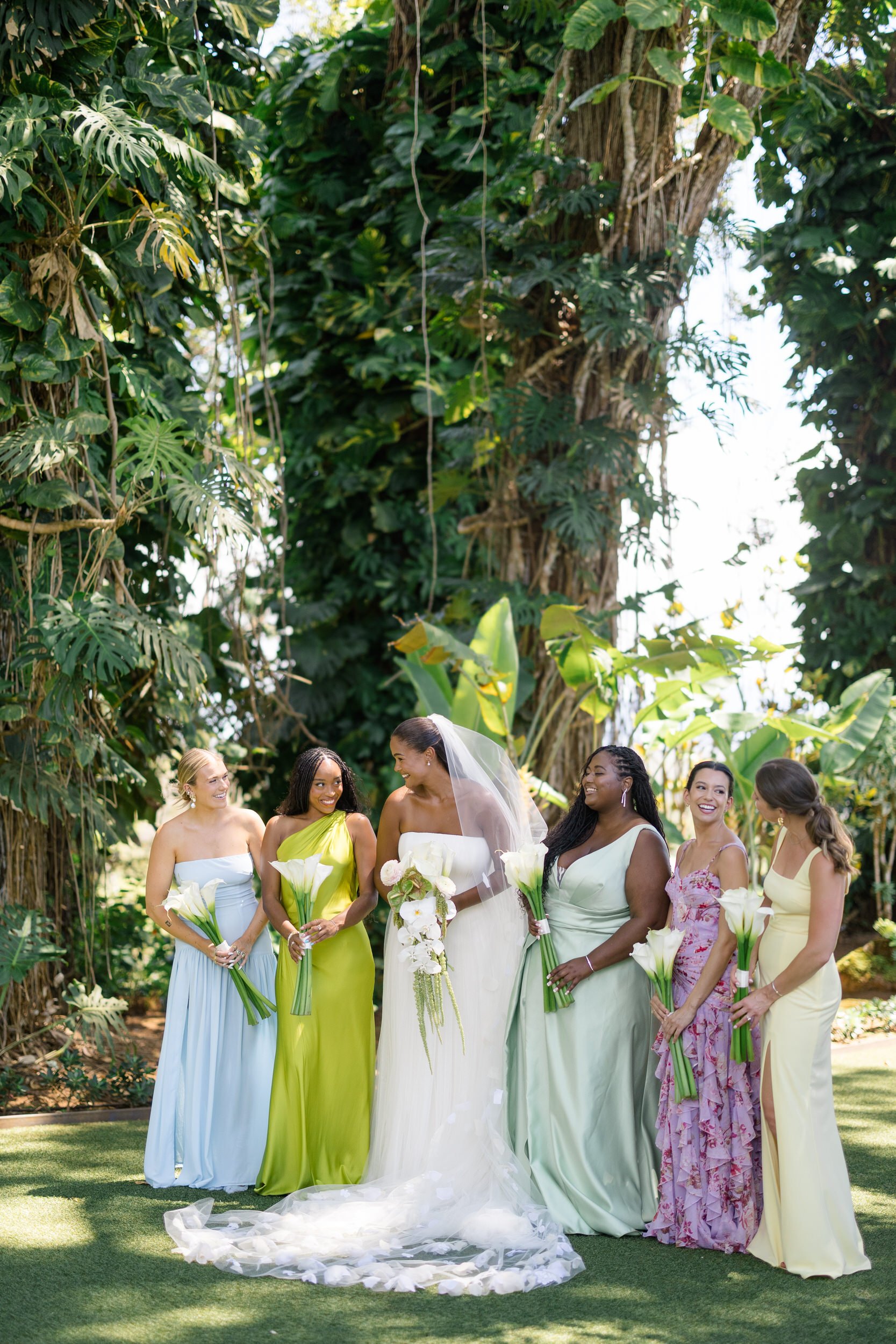 elegant bridal portrait at oahu north shore wedding venue