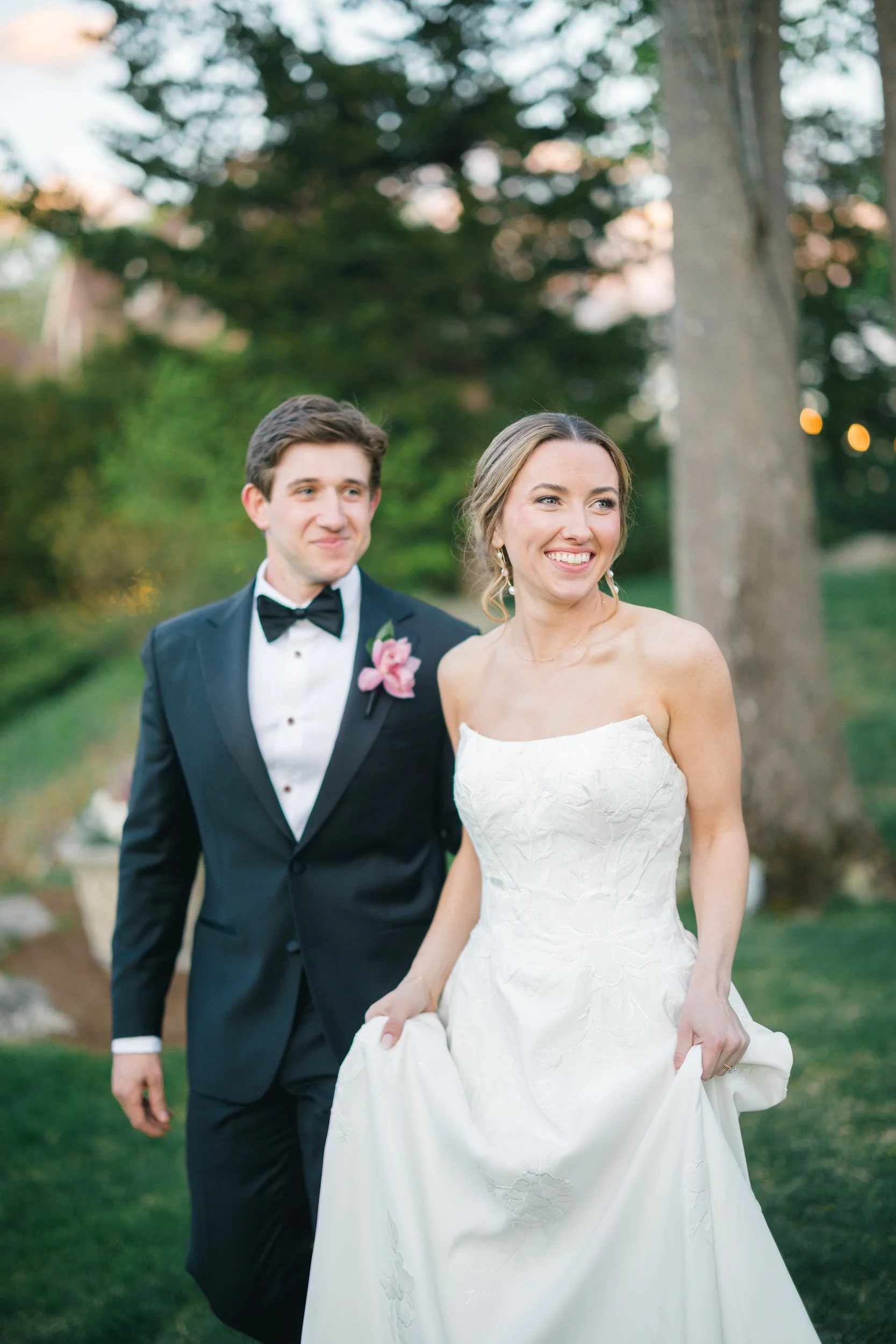 Editorial sunset wedding photography at oceanfront estate venue