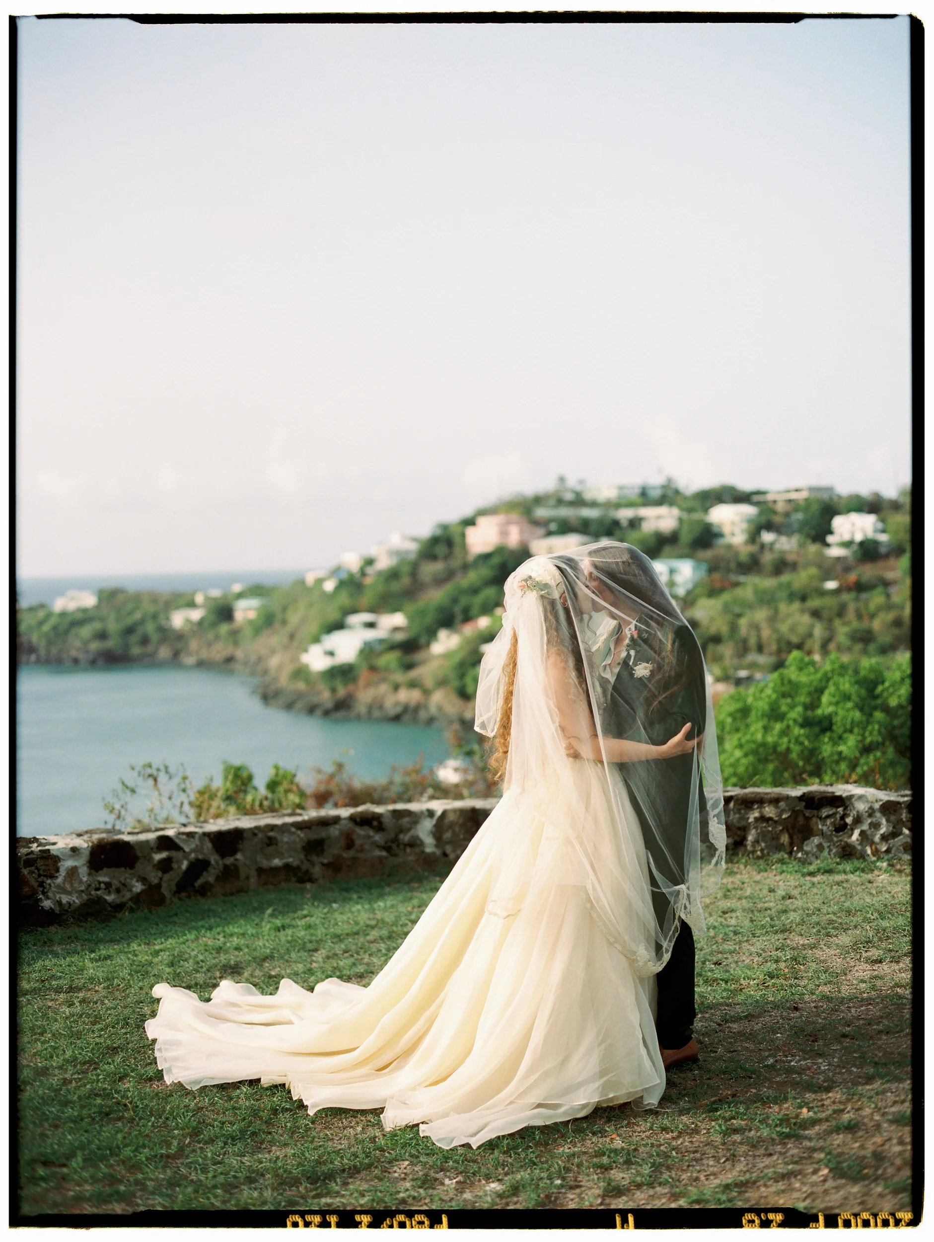 1. Destination wedding ceremony photographed at The Hideaway at Hull Bay.