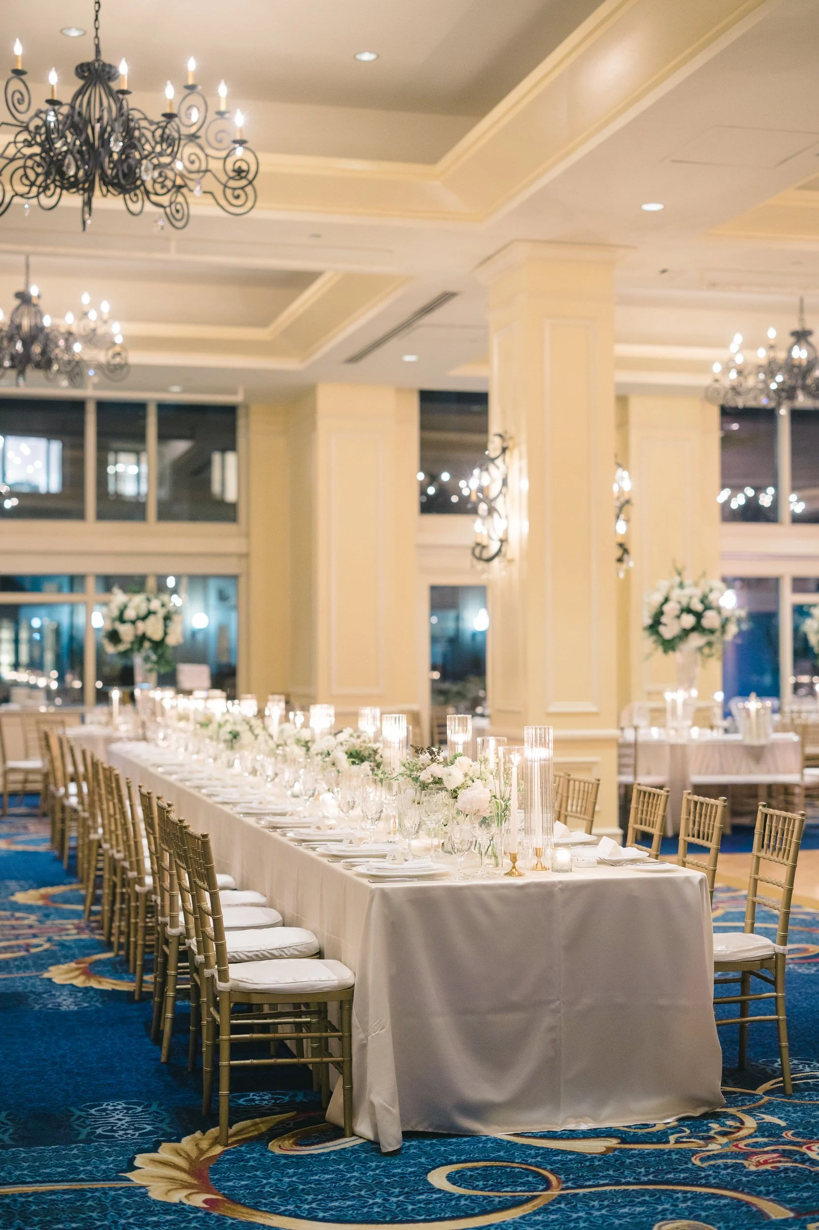 Timeless reception styling at the Boston Harbor Hotel