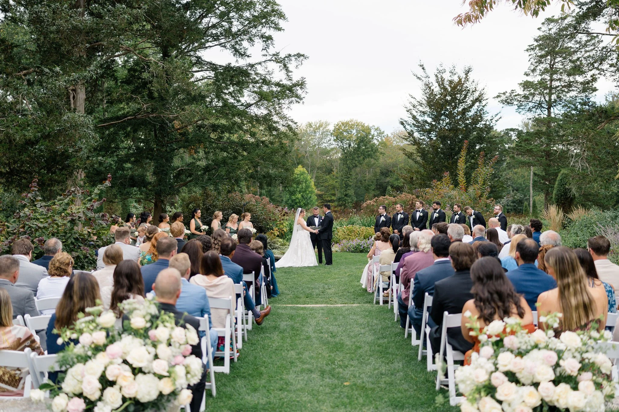 Candid wedding photography capturing an emotional moment during the ceremony.