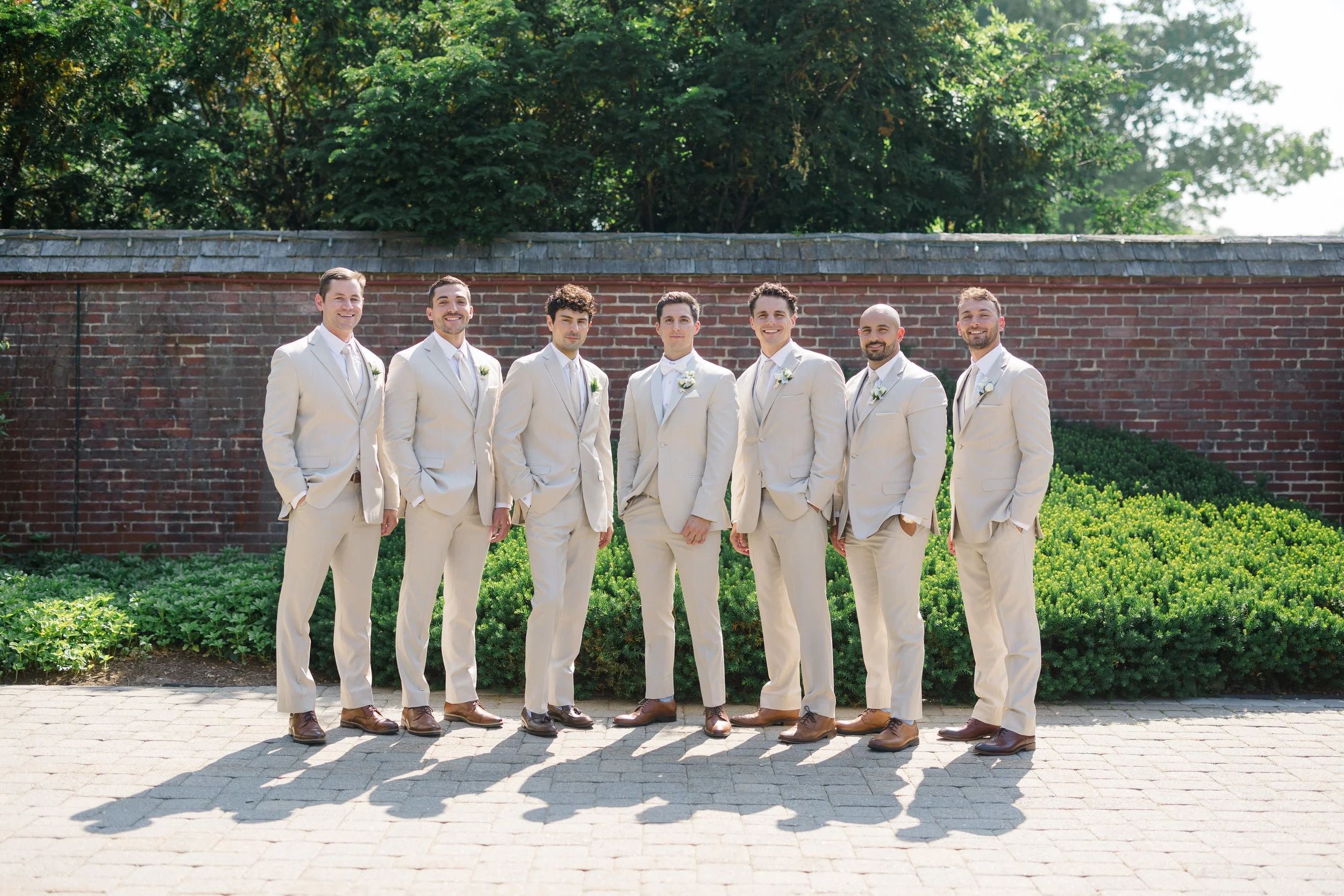 Joyful bridal party photographs before the ceremony.