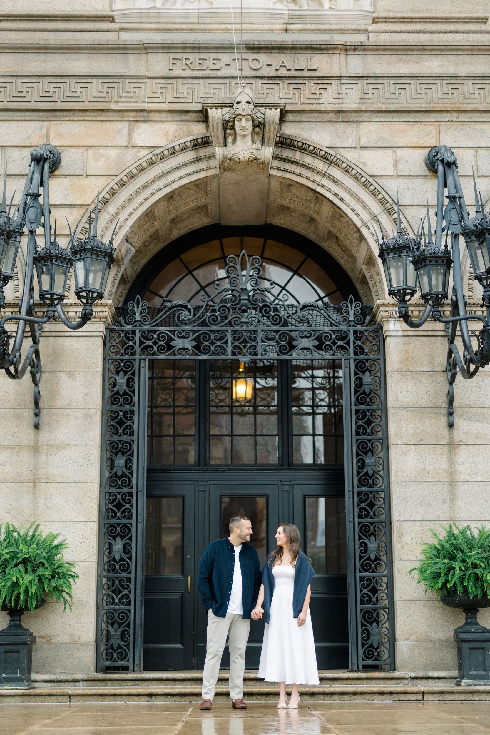 Boston Public Library wedding photography with an editorial and timeless aesthetic