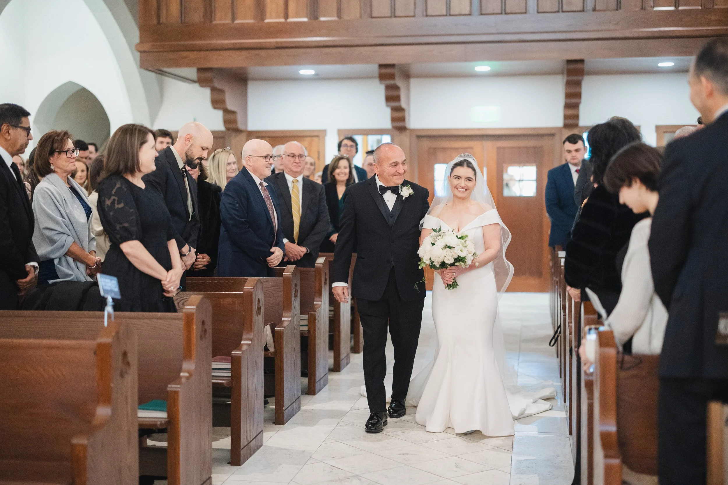 Traditional Catholic wedding ceremony at Our Lady of the Good Voyage