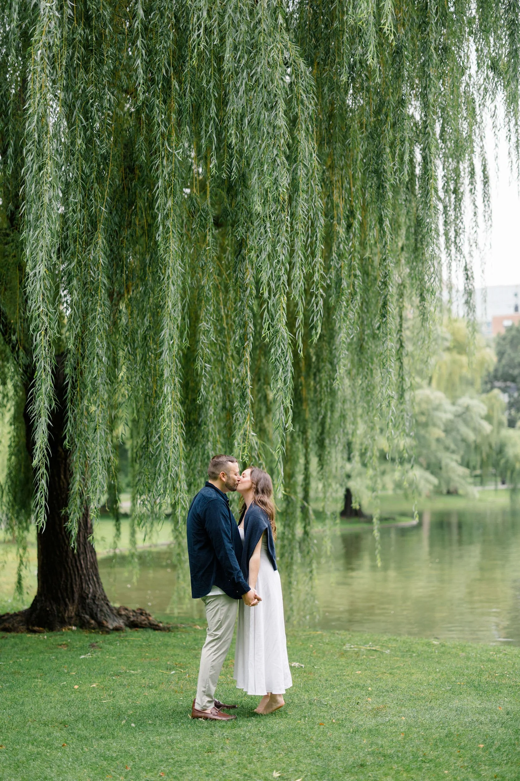 Editorial engagement photography in the Boston Public Garden