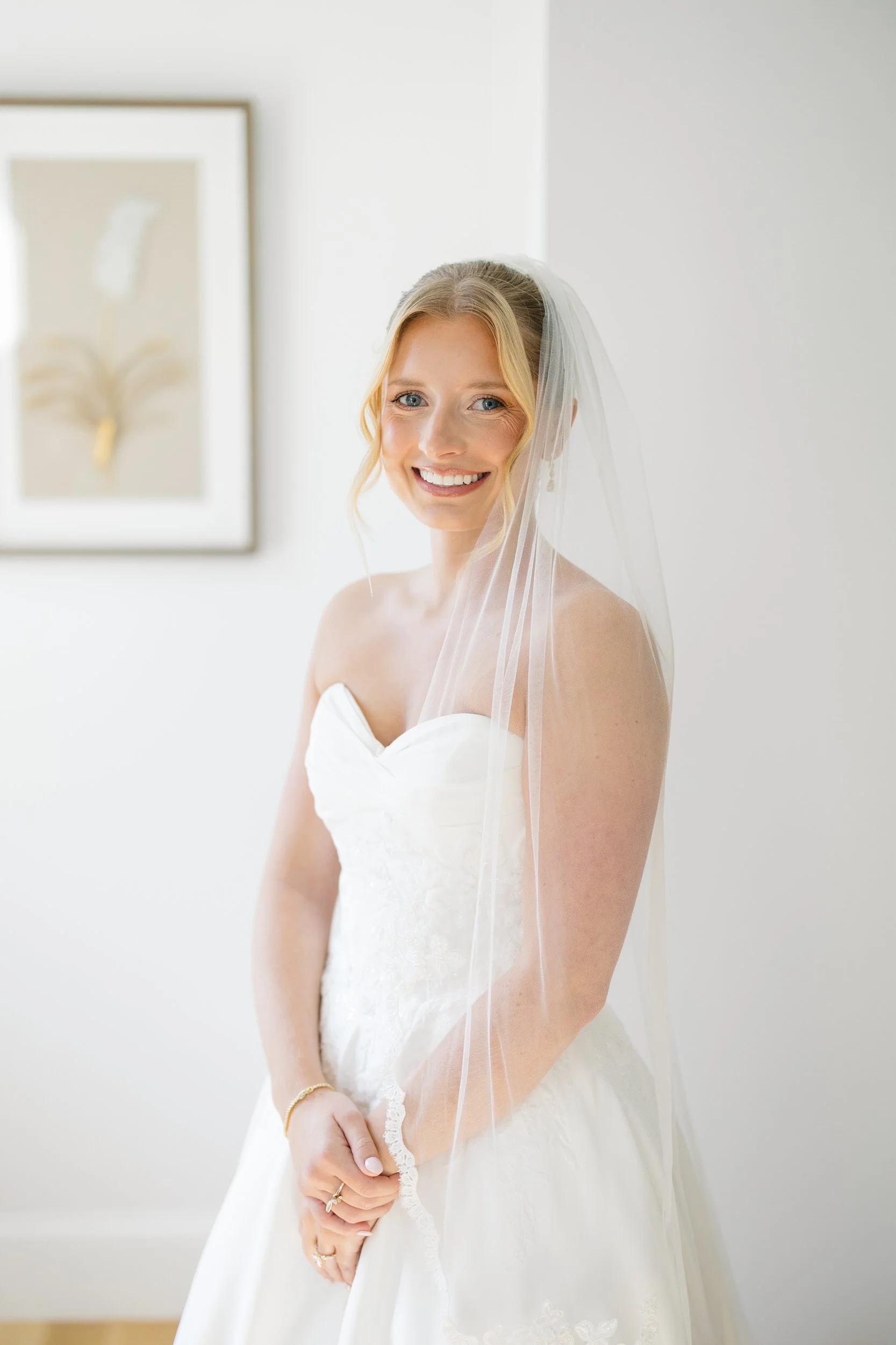 Natural light bridal portraits photographed before a fall wedding at Wychmere Beach Club.