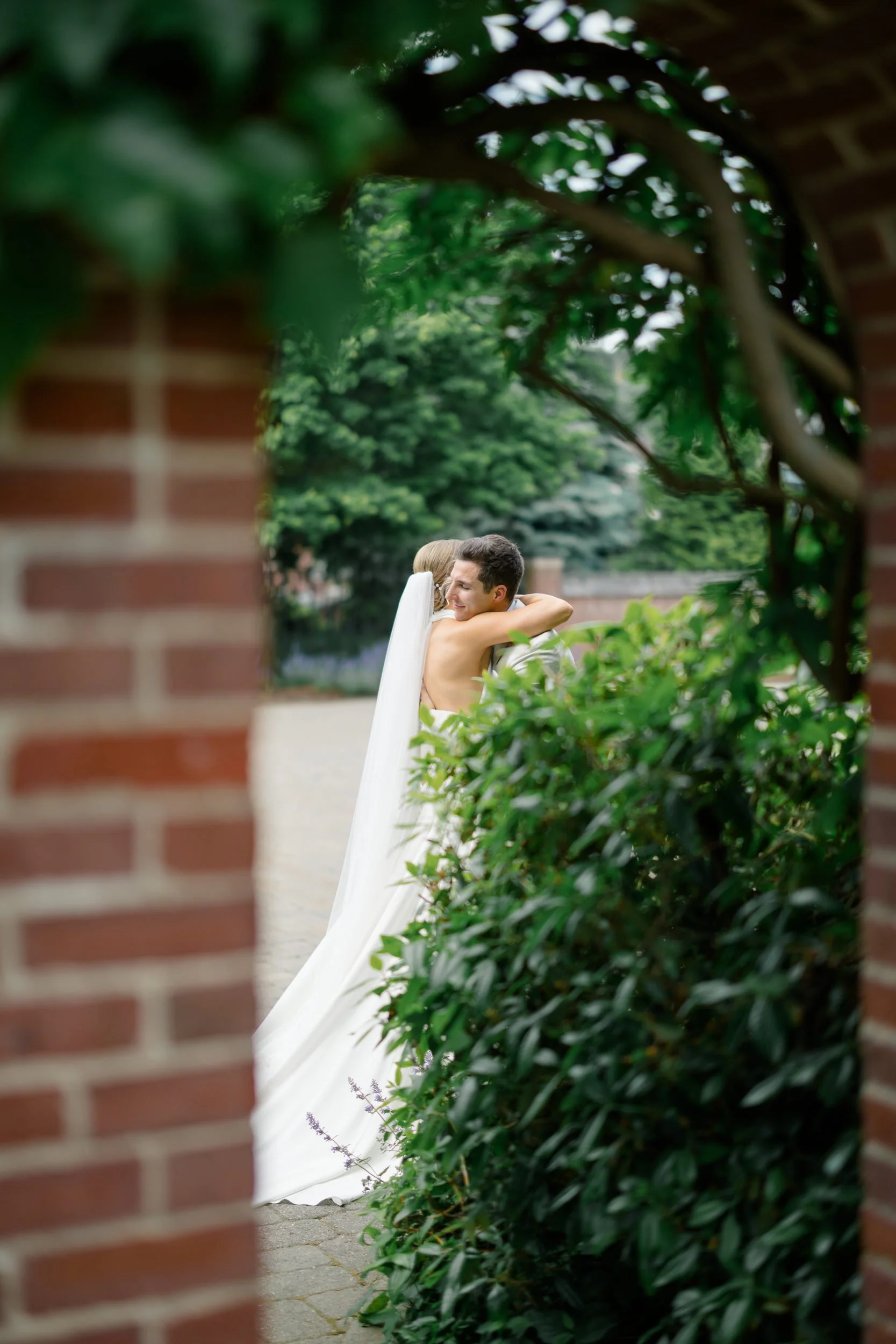 Couple exchanging handwritten vows before their ceremony at Misselwood Estate.