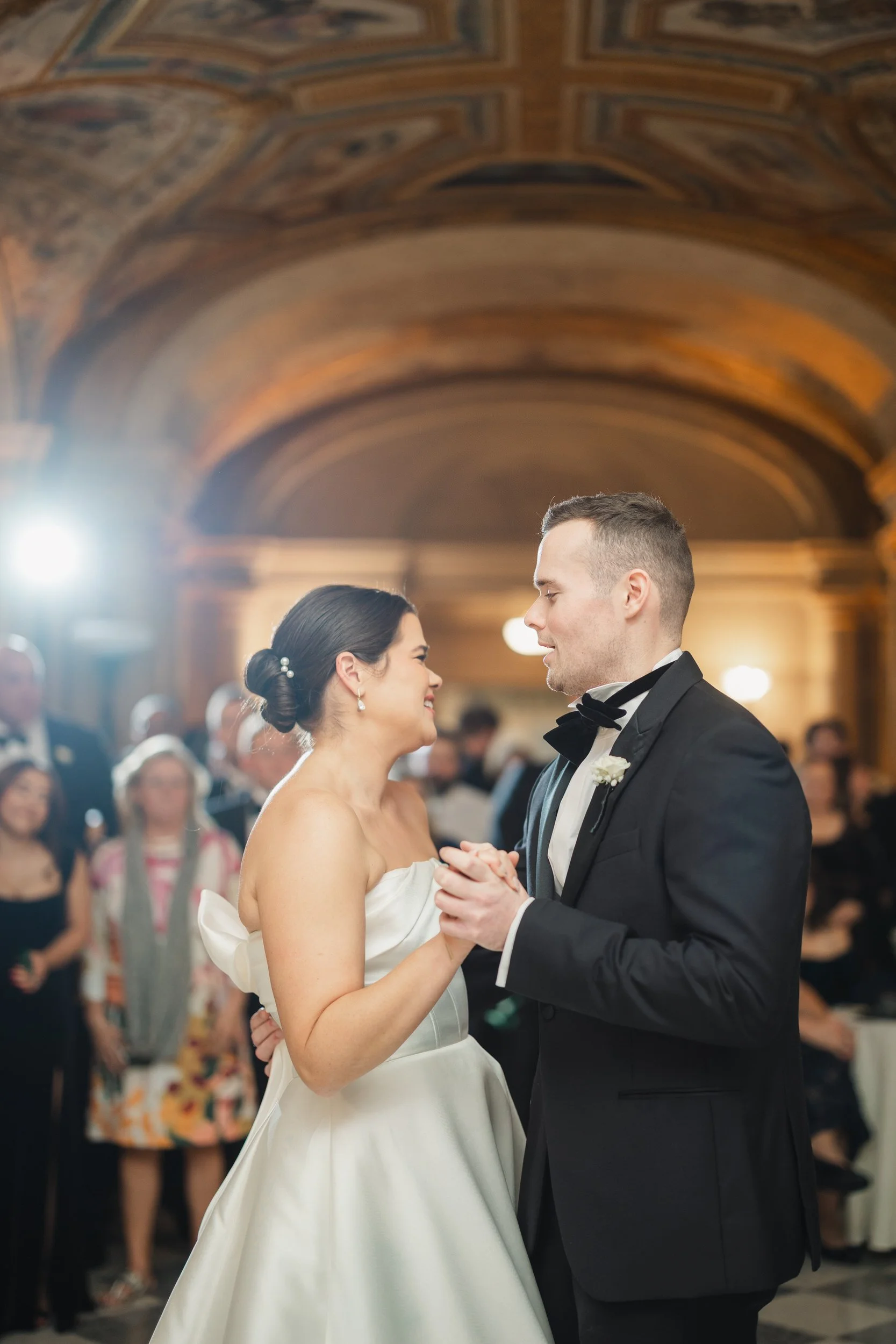 Documentary reception moments at Aldrich Mansion