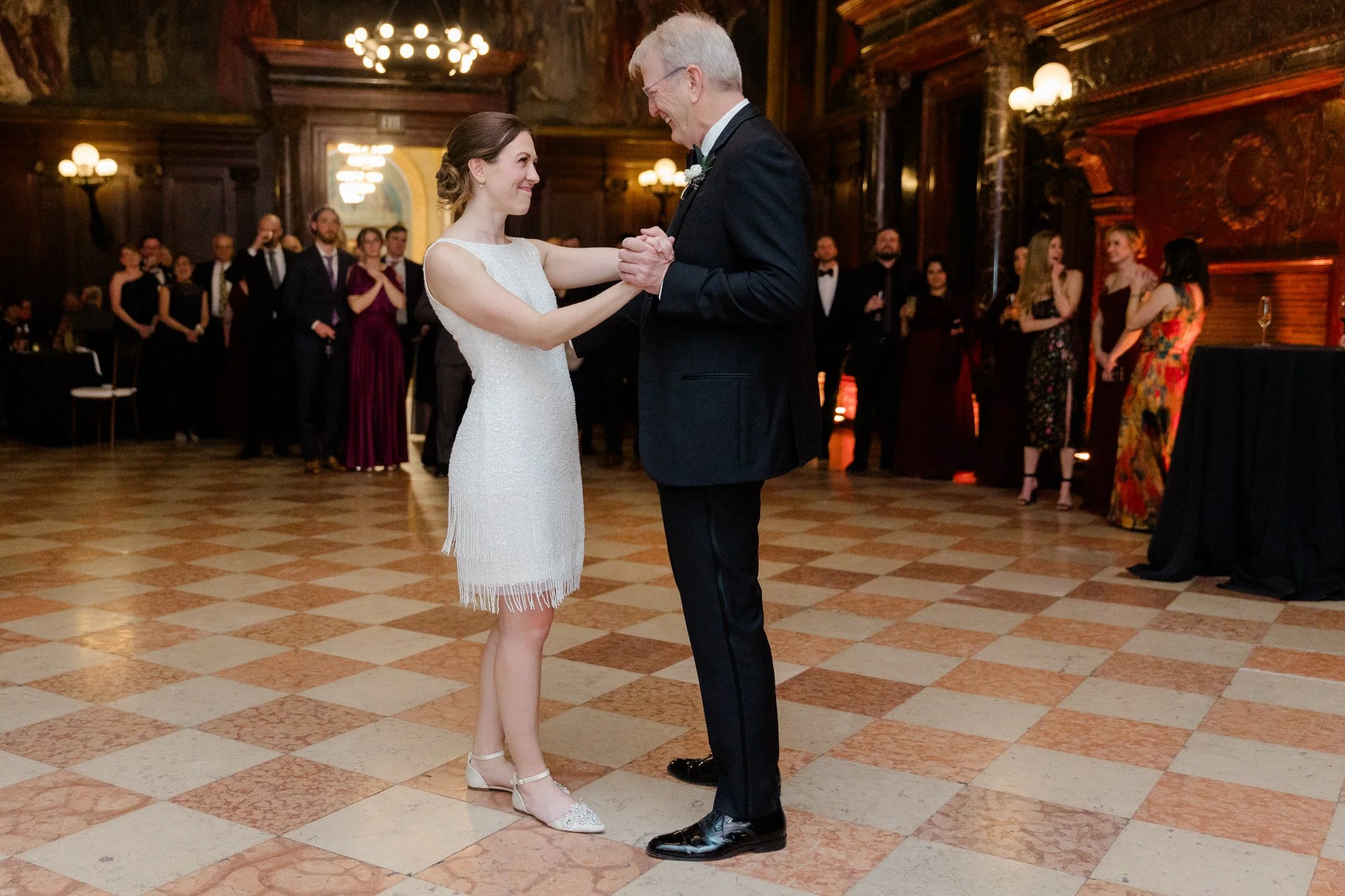 Wedding parent dances at Boston Public Library Wedding