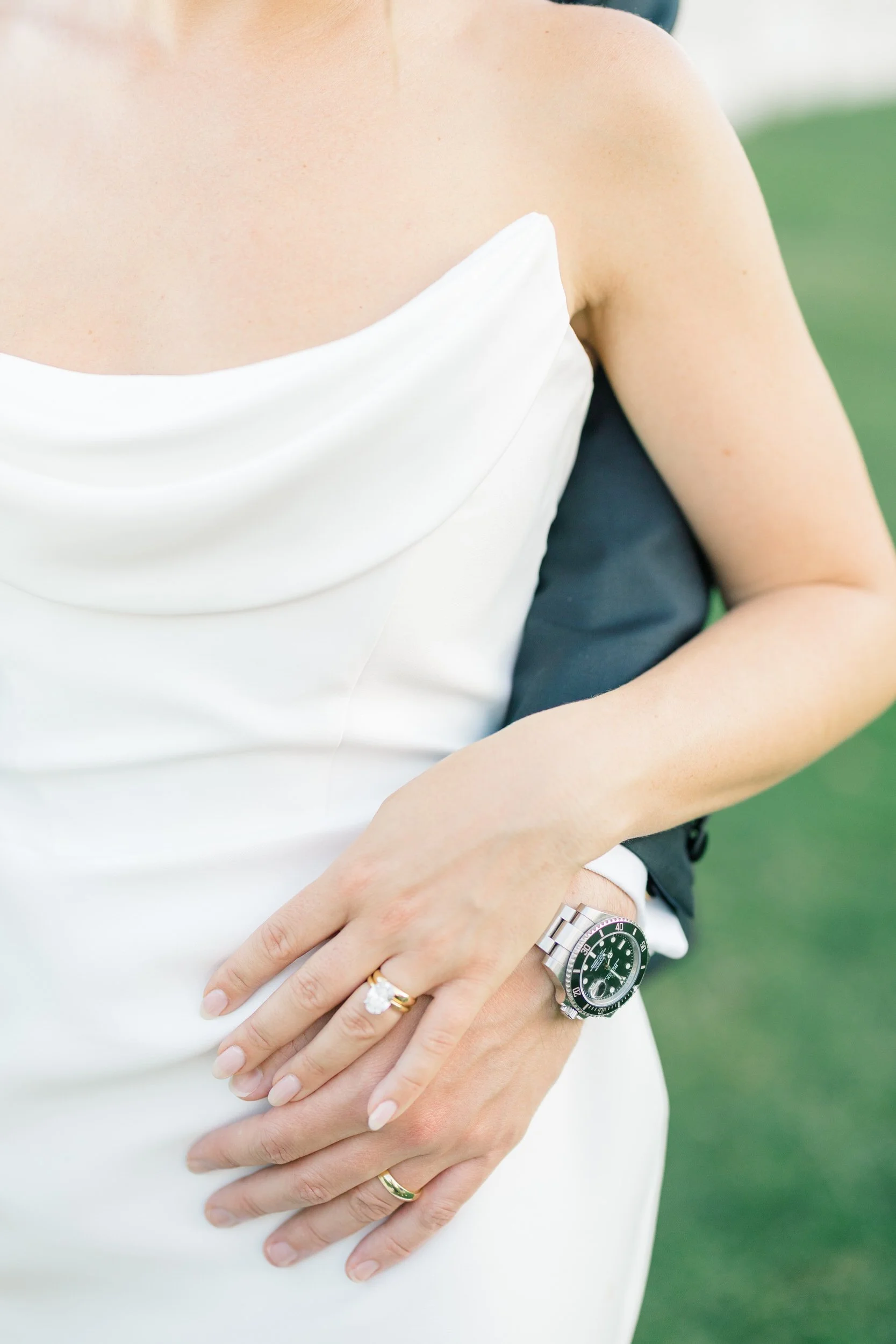 Coastal sunset wedding portraits in Newport, Rhode Island