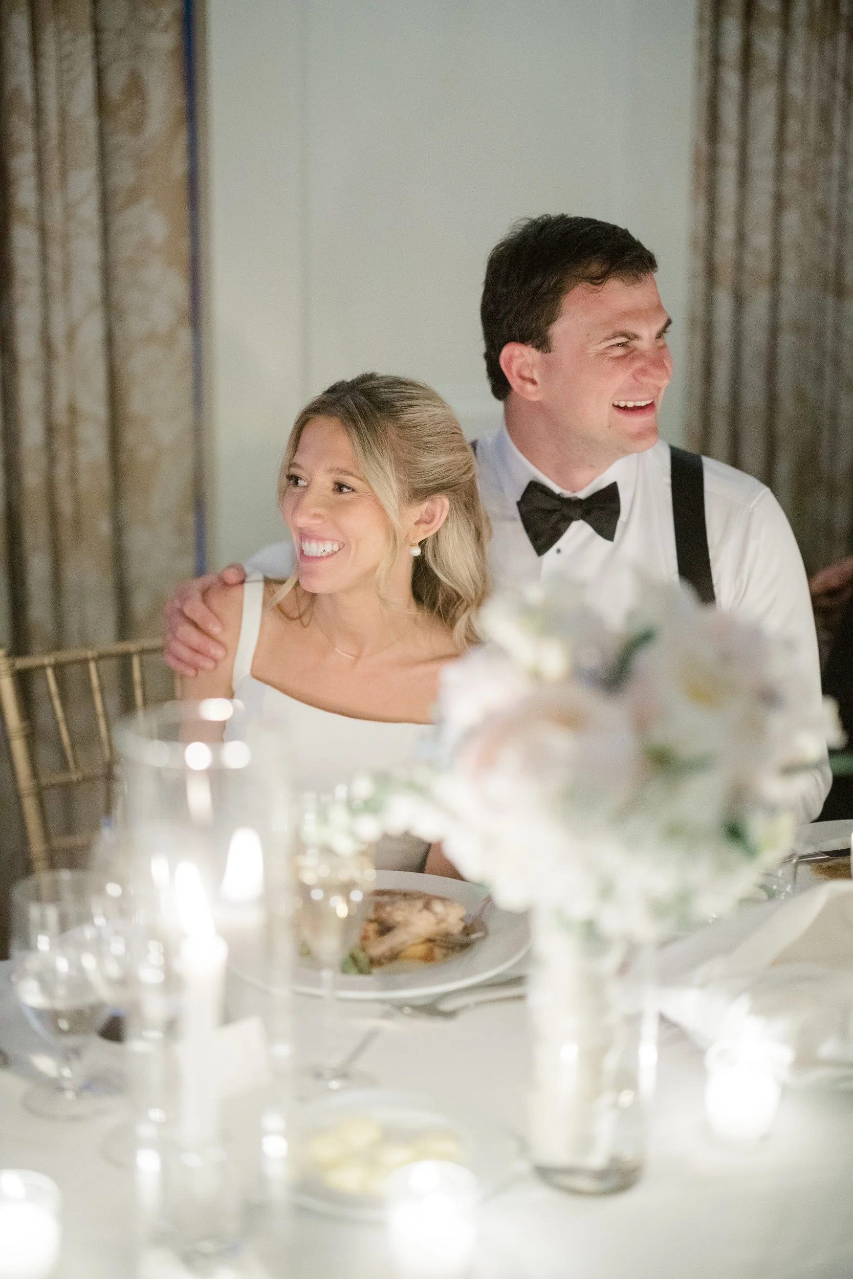 Reception festivities at a Cape Cod wedding venue