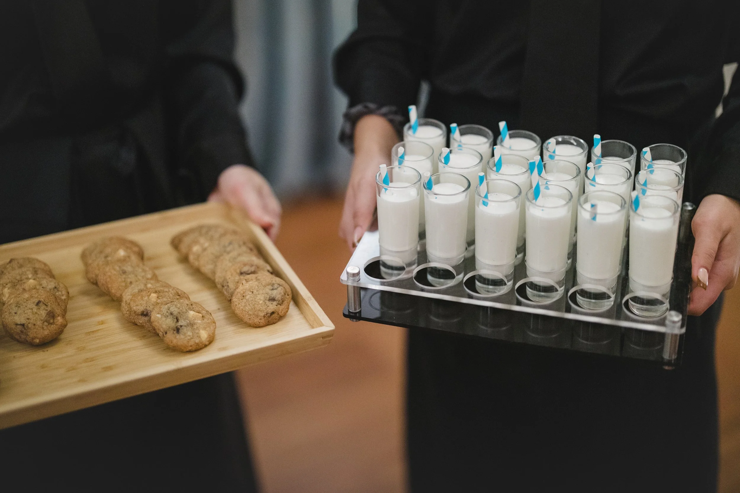 Milk and cookies at Boston Athenaeum welcome party