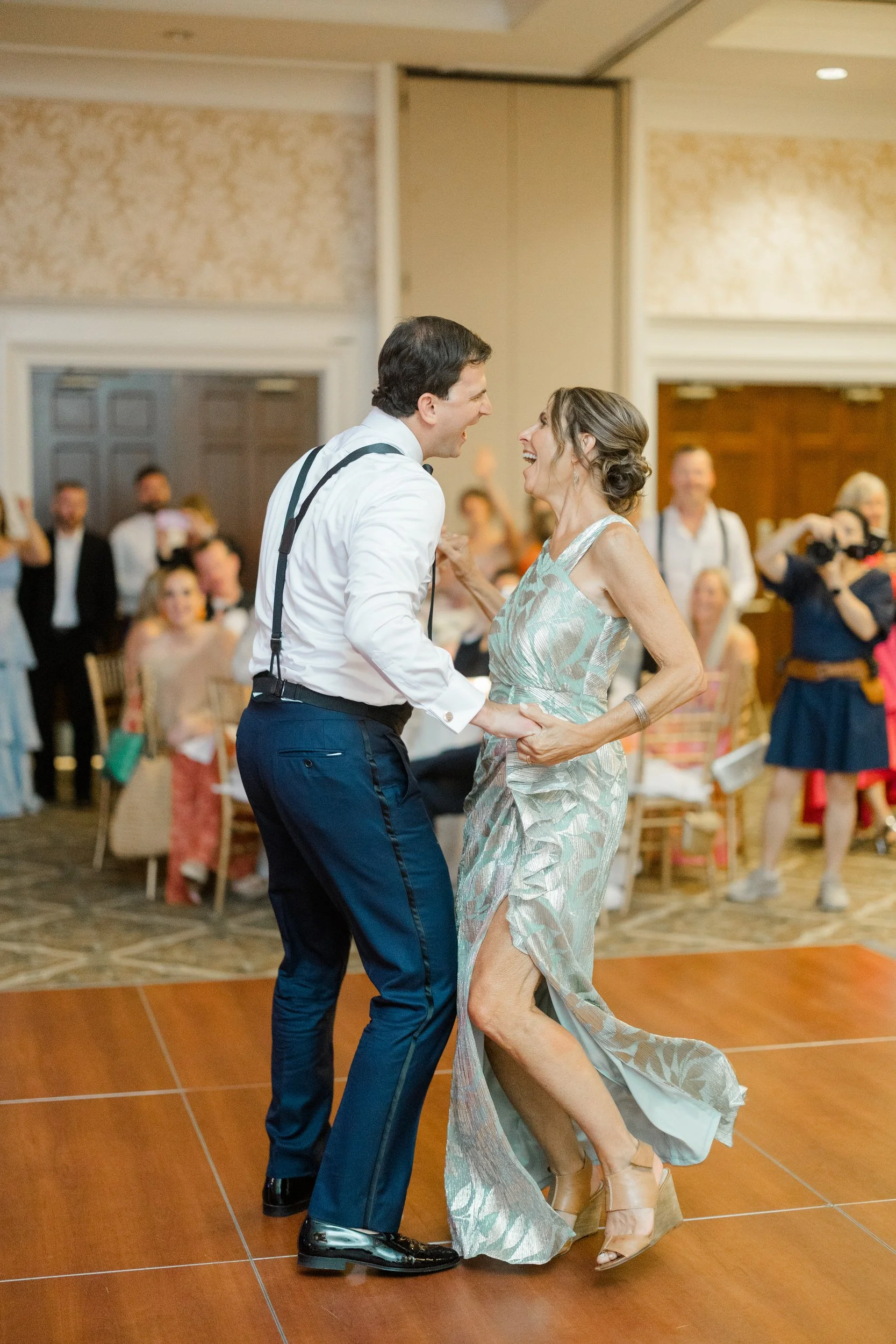 Reception dancing at Ocean Edge Resort wedding
