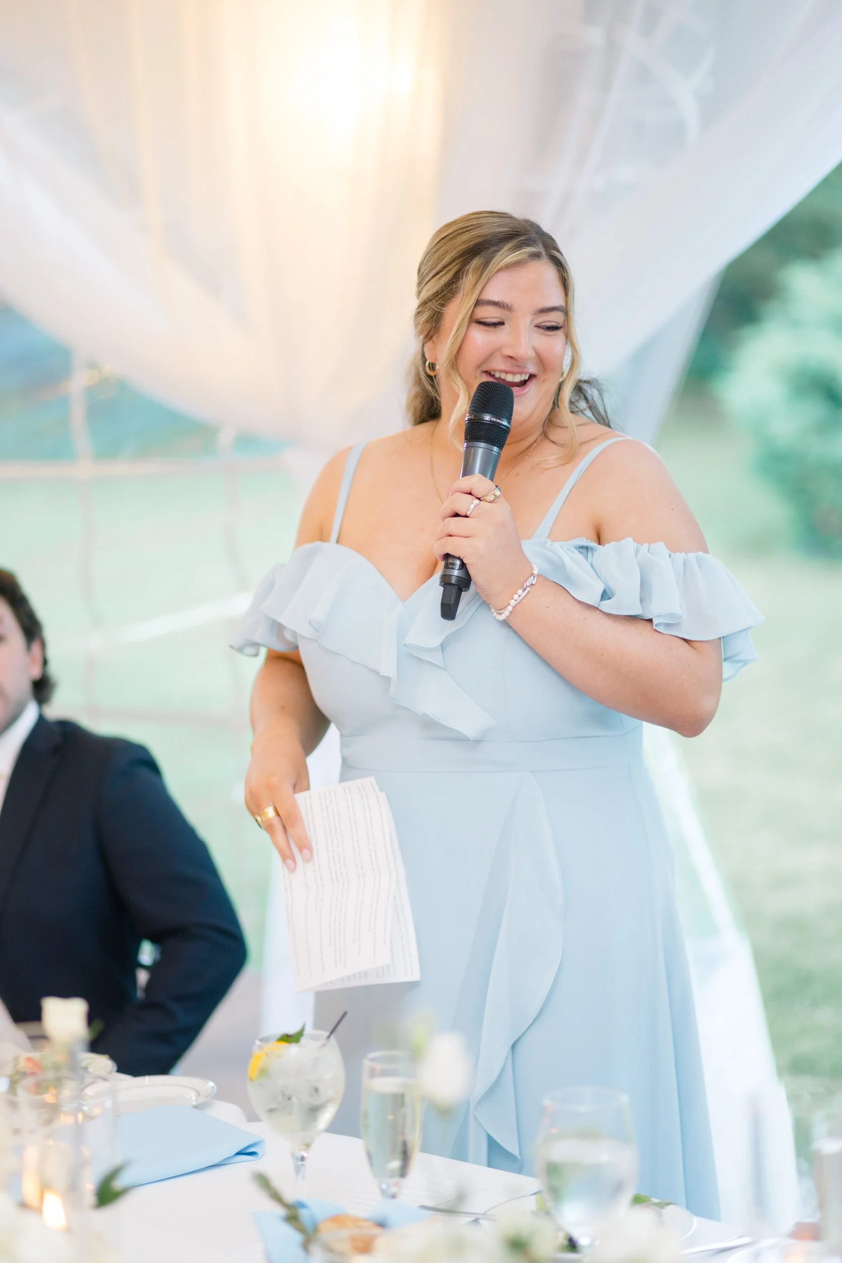Joyful reception moments during a coastal Massachusetts wedding.