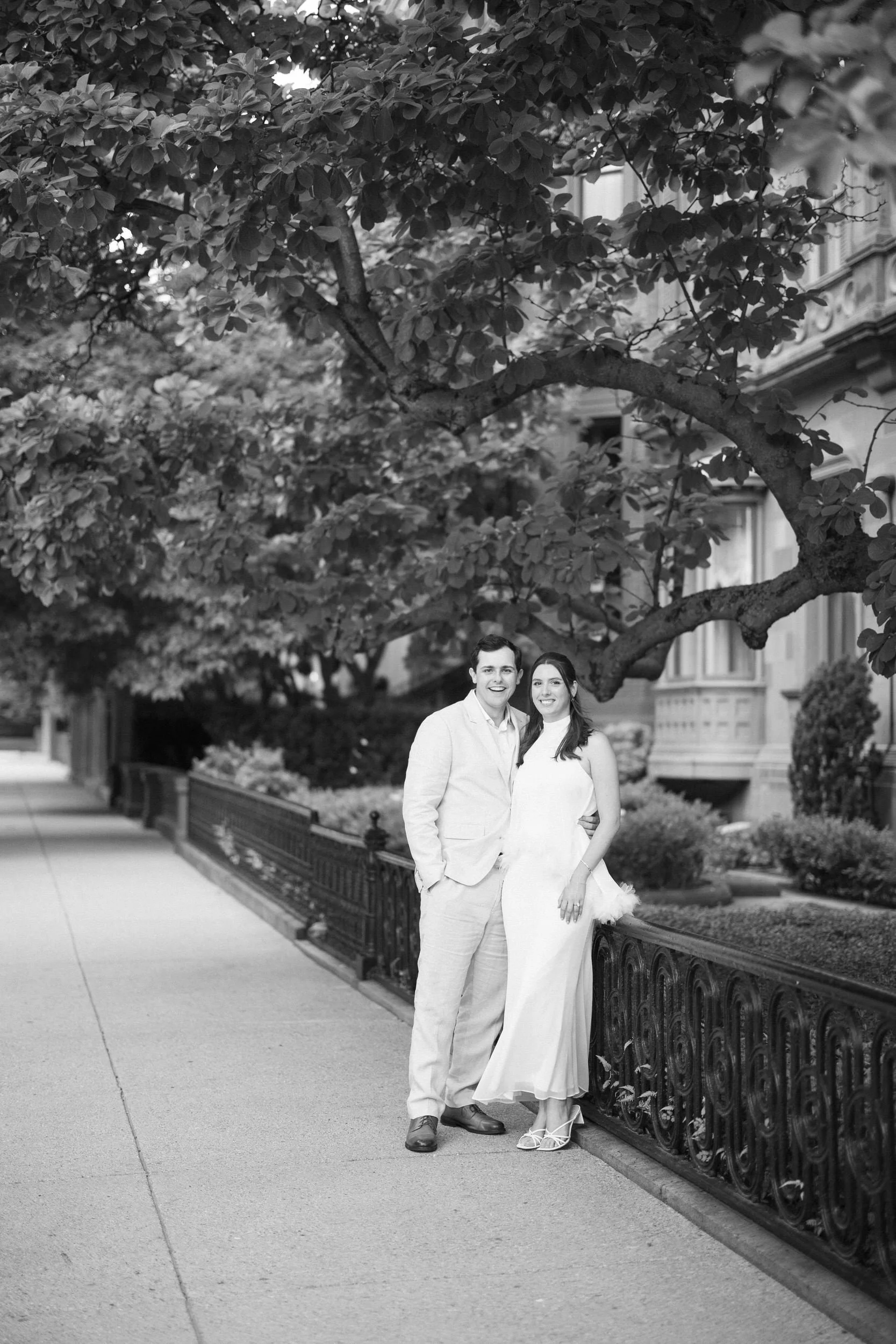 Editorial engagement session featuring Beacon Hill's classic brownstones.